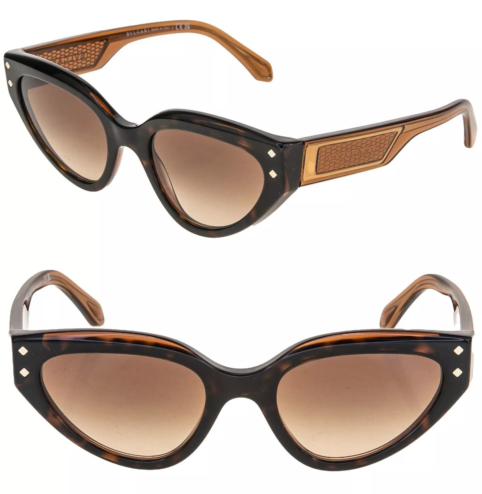 Bvlgari BVLGARI Serpenti VIPER BV8256 Brown Gold Metal Sunglass 8256 Size ONE SIZE - 1 Thumbnail