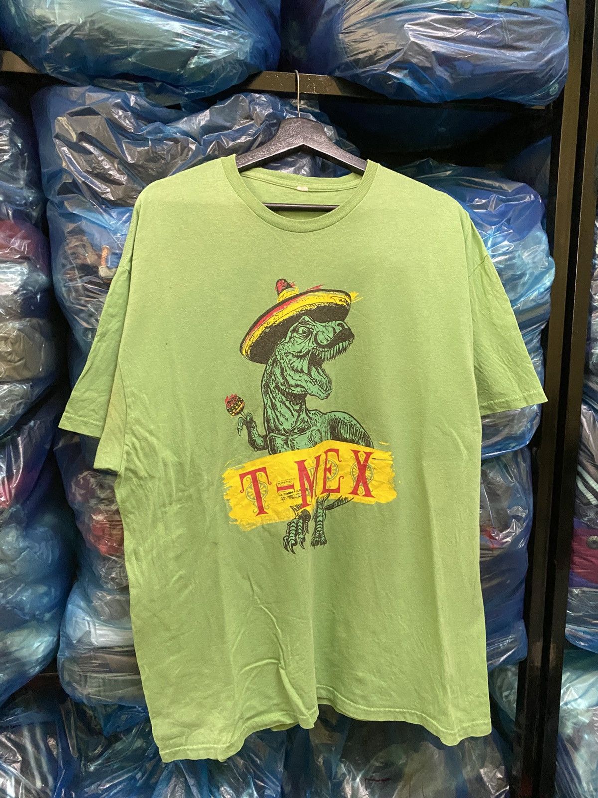 Vintage T-MEX Dinosaur Graphic T-Shirt Green