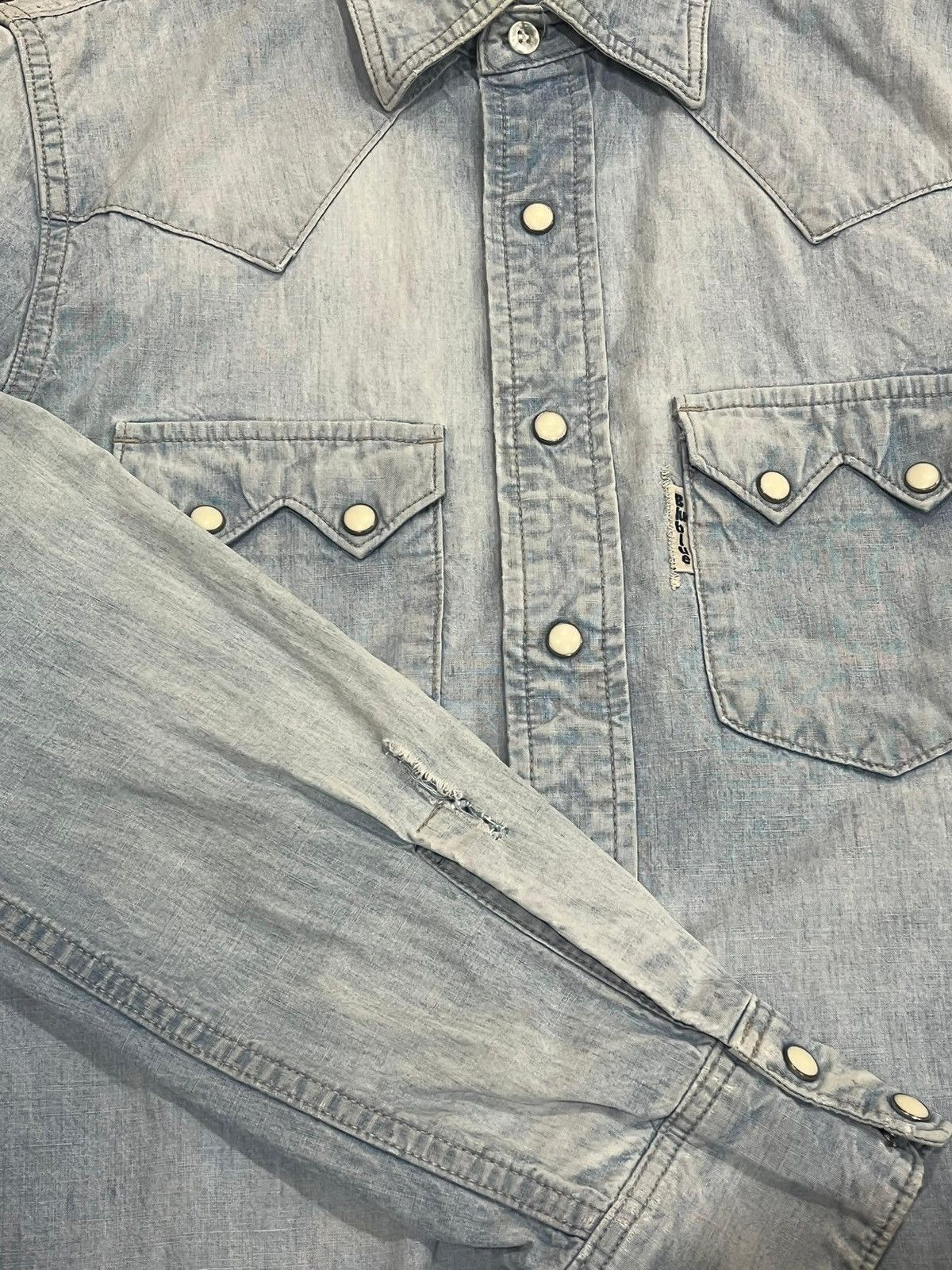Blue Blue Japan × Japanese Brand × Vintage Vtg Blue Blue Japan Western Shirt Size US S / EU 44-46 / 1 - 8 Thumbnail