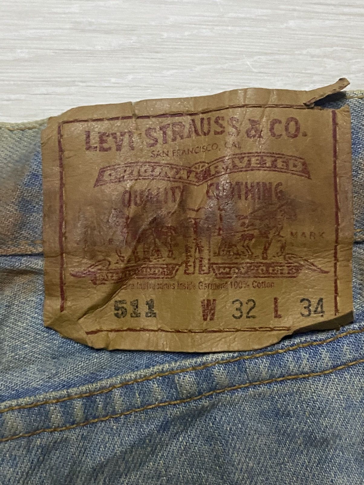 Levi's Vintage Levis 511 Mud Wash Rusty Grunge Ripped Baggy Jeans Size US 32 / EU 48 - 12 Thumbnail