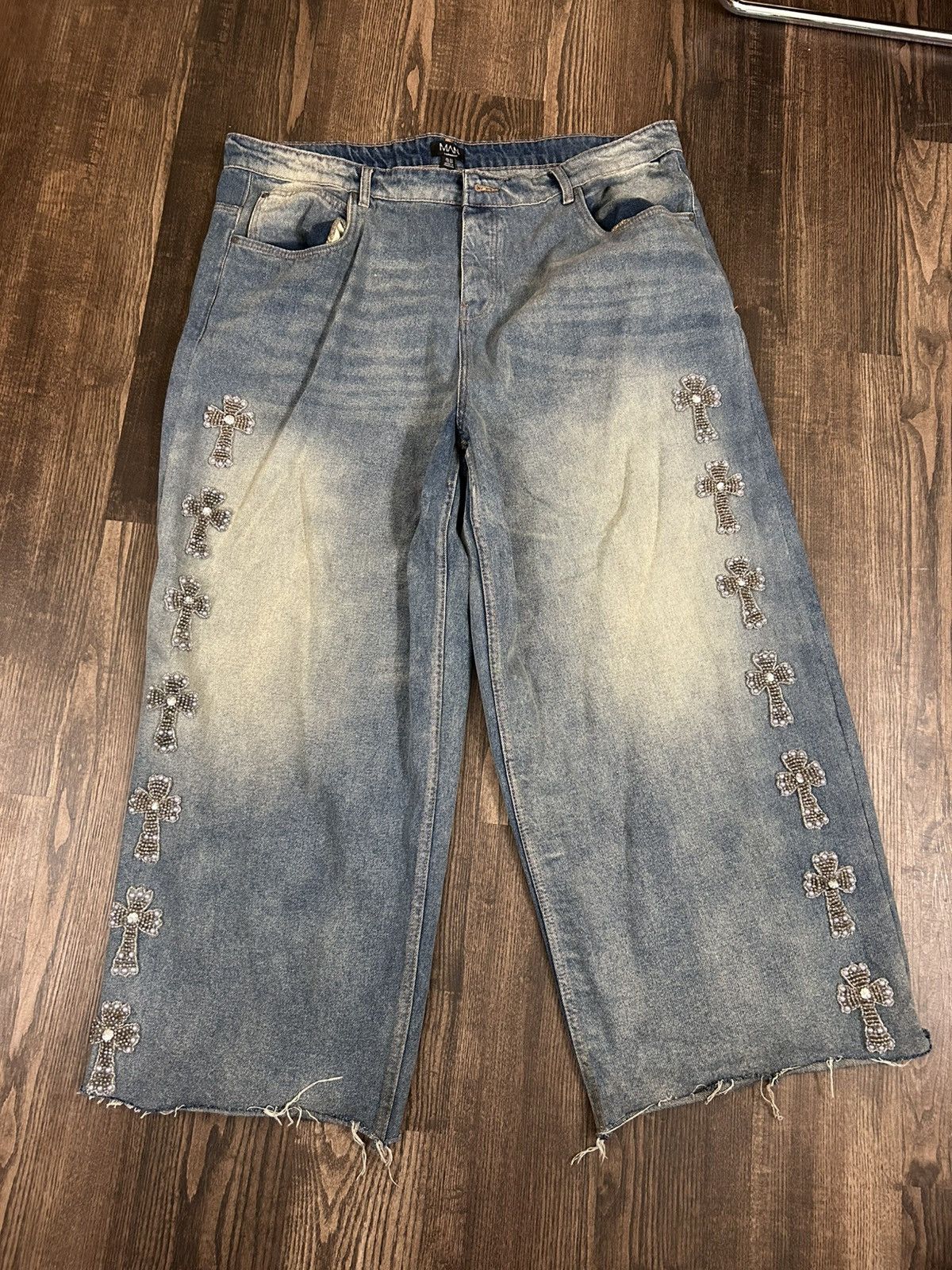 Boohoo rhinestone jeans Size US 44 / EU 60 - 2 Thumbnail