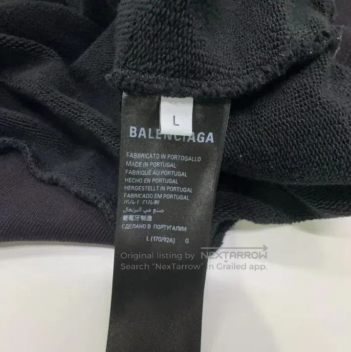 Balenciaga Balenciaga Graphic Print Black Pullover Hoodie. Size US L / EU 52-54 / 3 - 3 Thumbnail