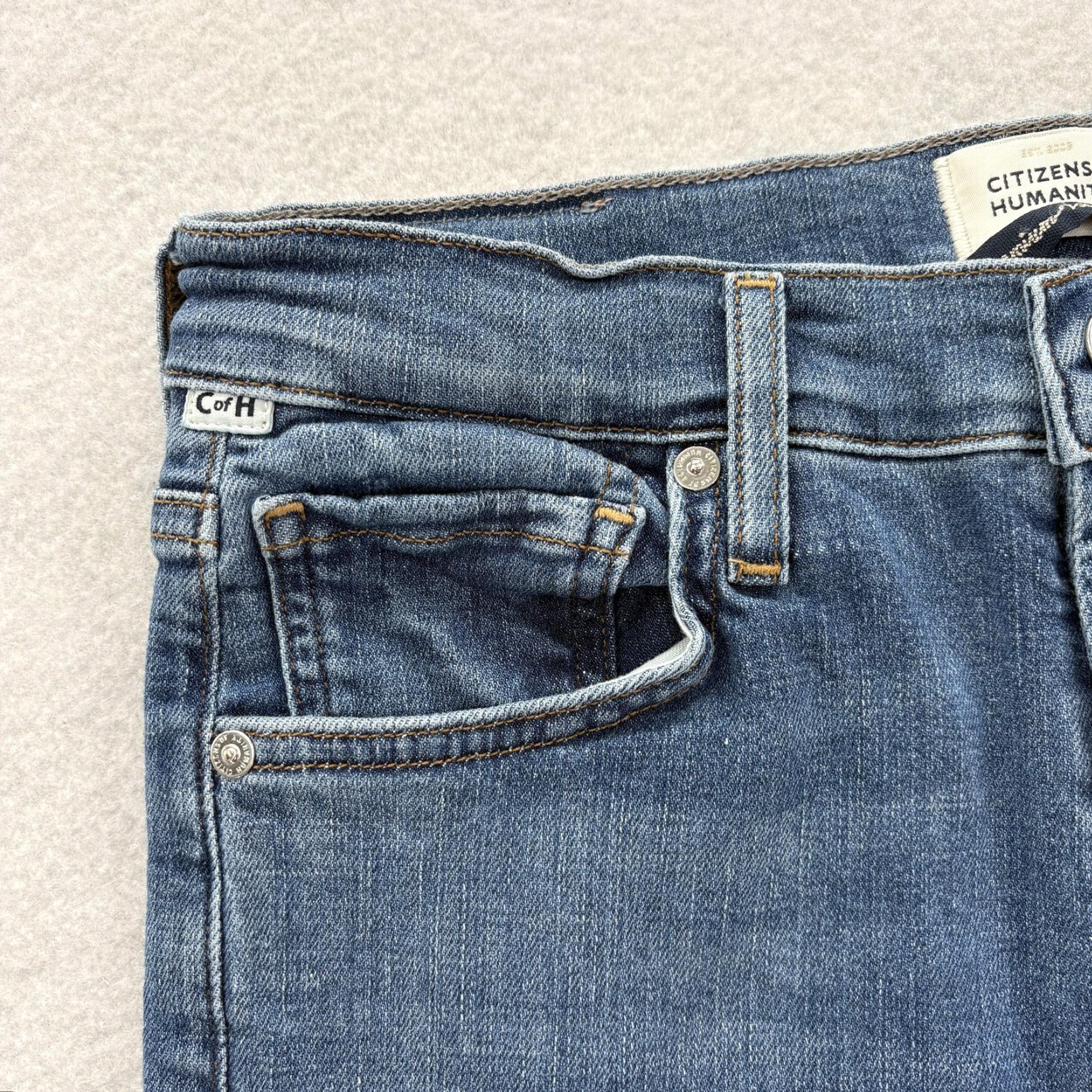 Citizens Of Humanity VINTAGE Citizens of Humanity Jeans Womens 26 Blue Isola Bootcut Raw Hem Stretch Denim Size 26" / US 2 / IT 38 - 4 Thumbnail