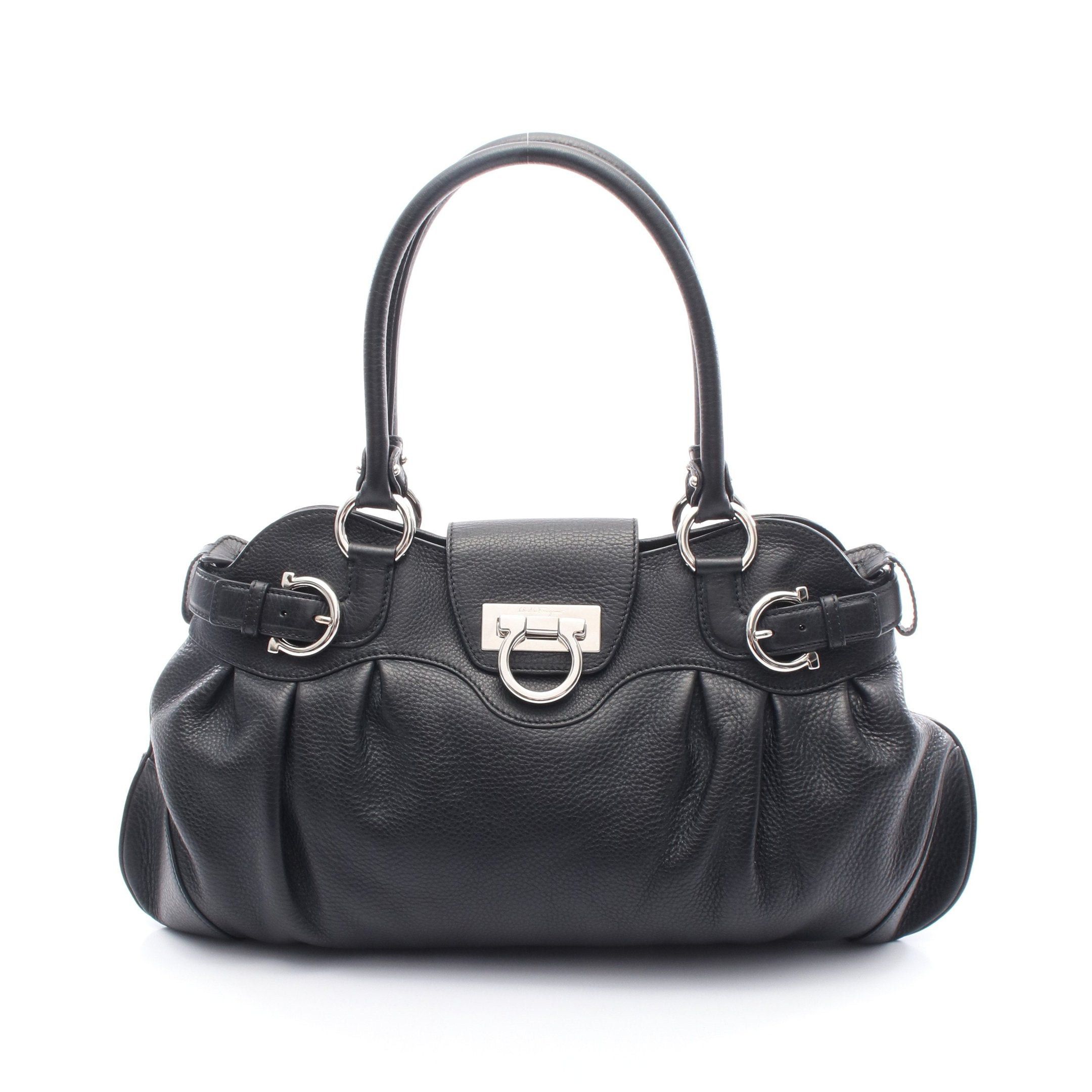 Salvatore Ferragamo Marissa Gancini Handbag Leather Black