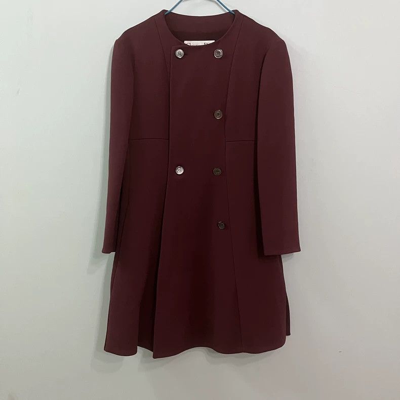 Dior Dior Burgundy wool coat Size XS / US 0-2 / IT 36-38 - 1 Thumbnail