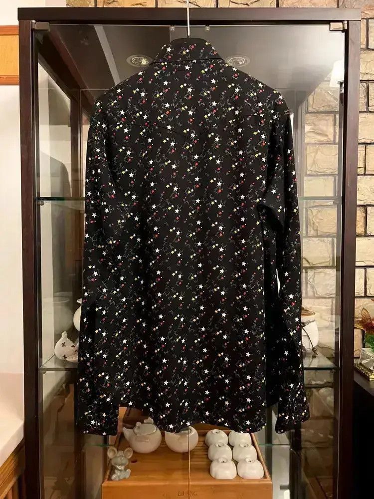 Other Saint Laurent Paris 21SS Stars Print Silk Shirt-2507 Size US M / EU 48-50 / 2 - 3 Thumbnail