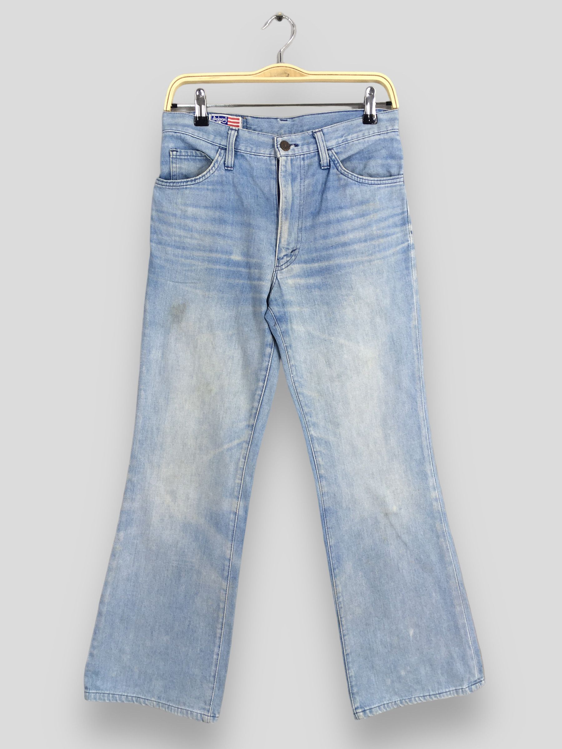 Levi's Size 27x28 Vintage 80s Bobson Bootcut Blue Flared Jeans S732 Size 27" / US 4 / IT 40 - 1 Thumbnail