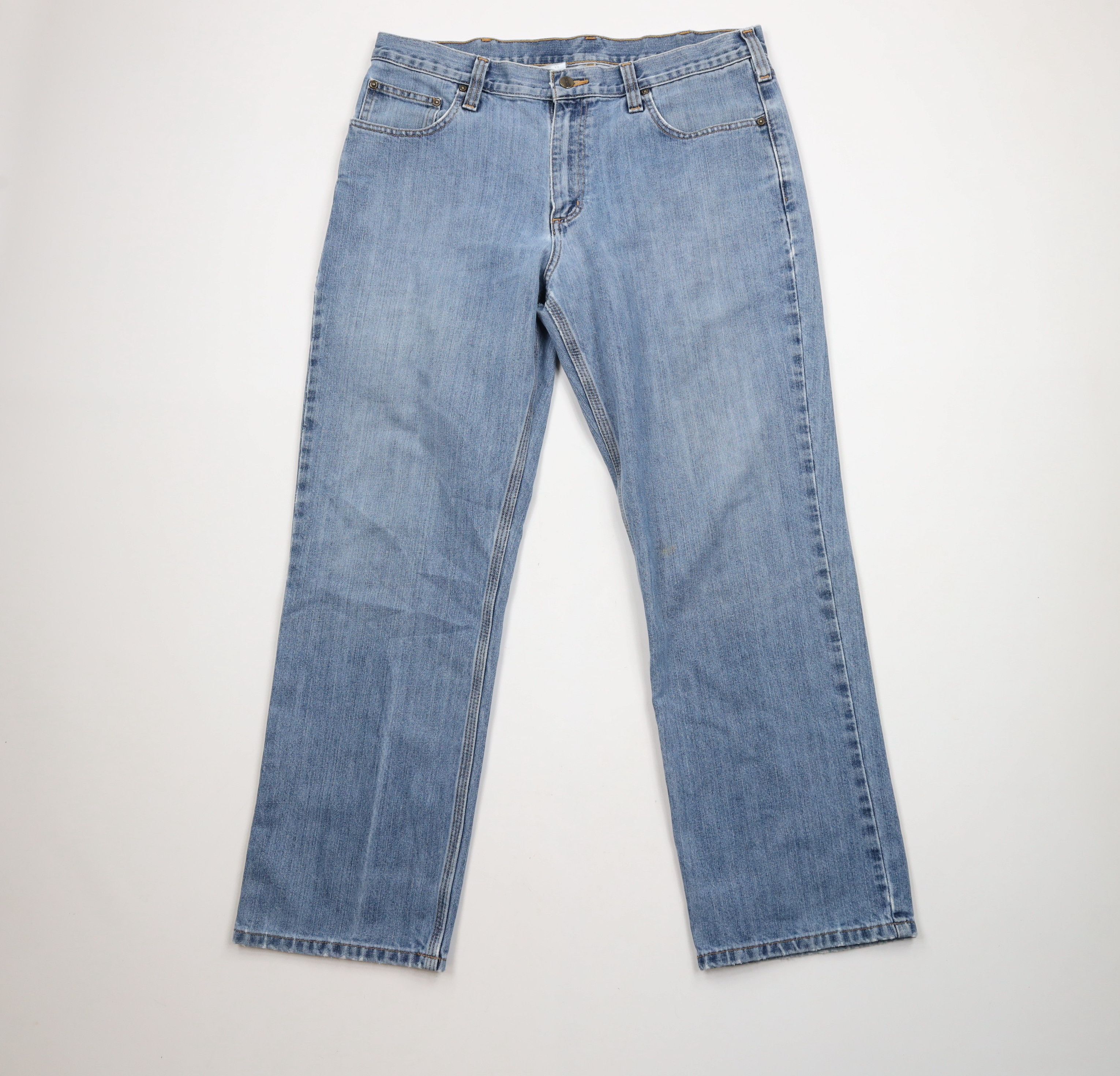 Carhartt × Vintage Vintage Y2K Carhartt Spell Out Relaxed Fit Denim Jeans Blue Size US 36 / EU 52 - 1 Thumbnail