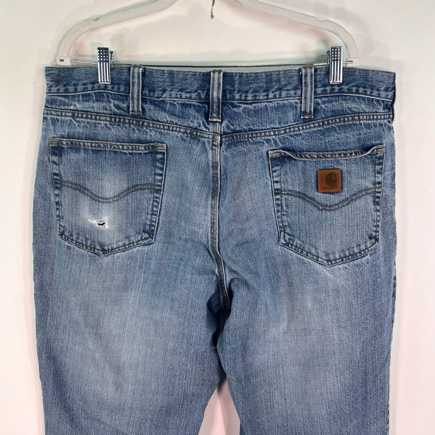 Carhartt Carhartt Pants Mens 40 Blue Relaxed Fit Dungaree Work Wear Outdoor 40x30 Size US 40 / EU 56 - 6 Thumbnail