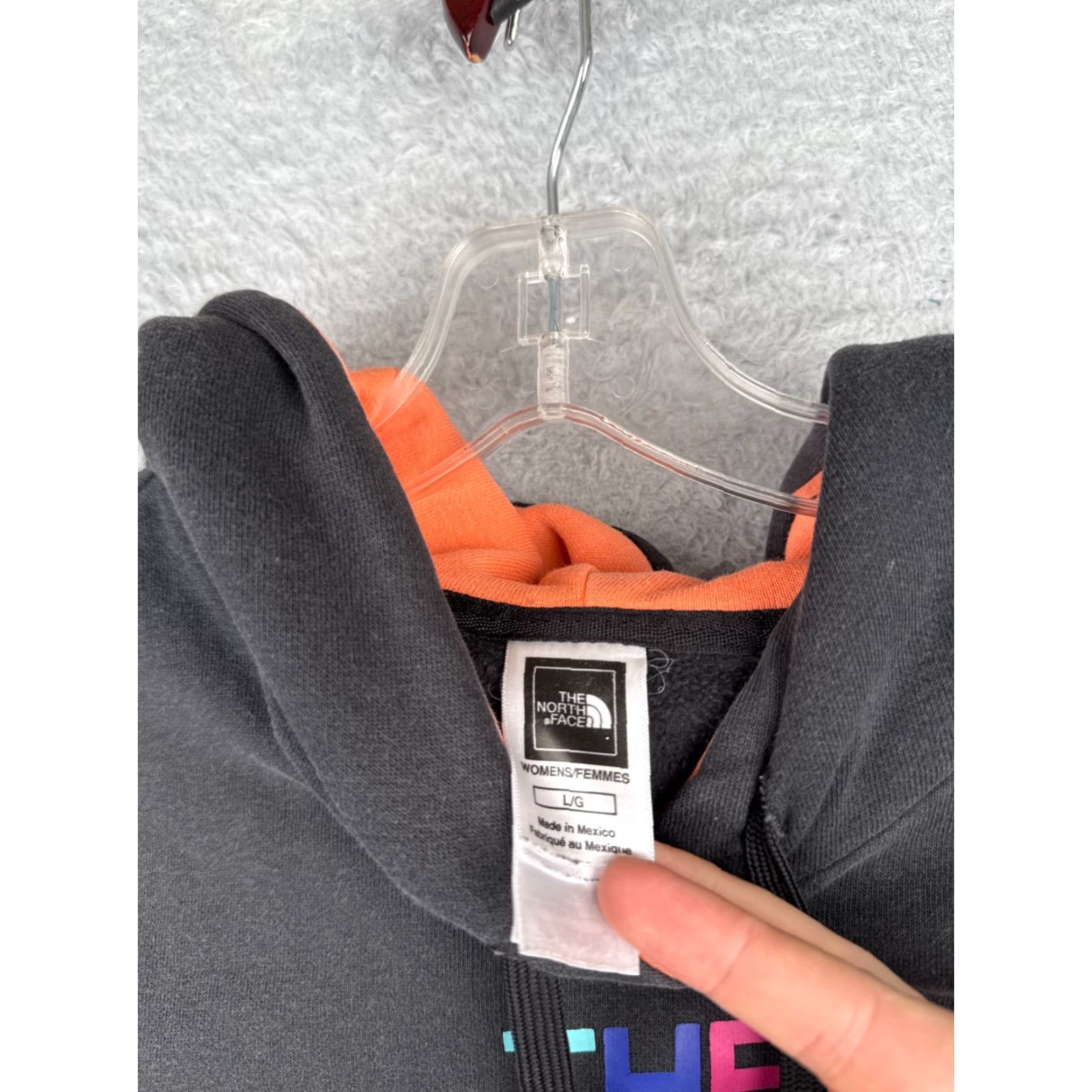 The North Face The North Face Hoodie Womens L Black Pullover Pocket Logo Sweatshirt Cotton Jersey Crew Neck Size L / US 10 / IT 46 - 7 Thumbnail
