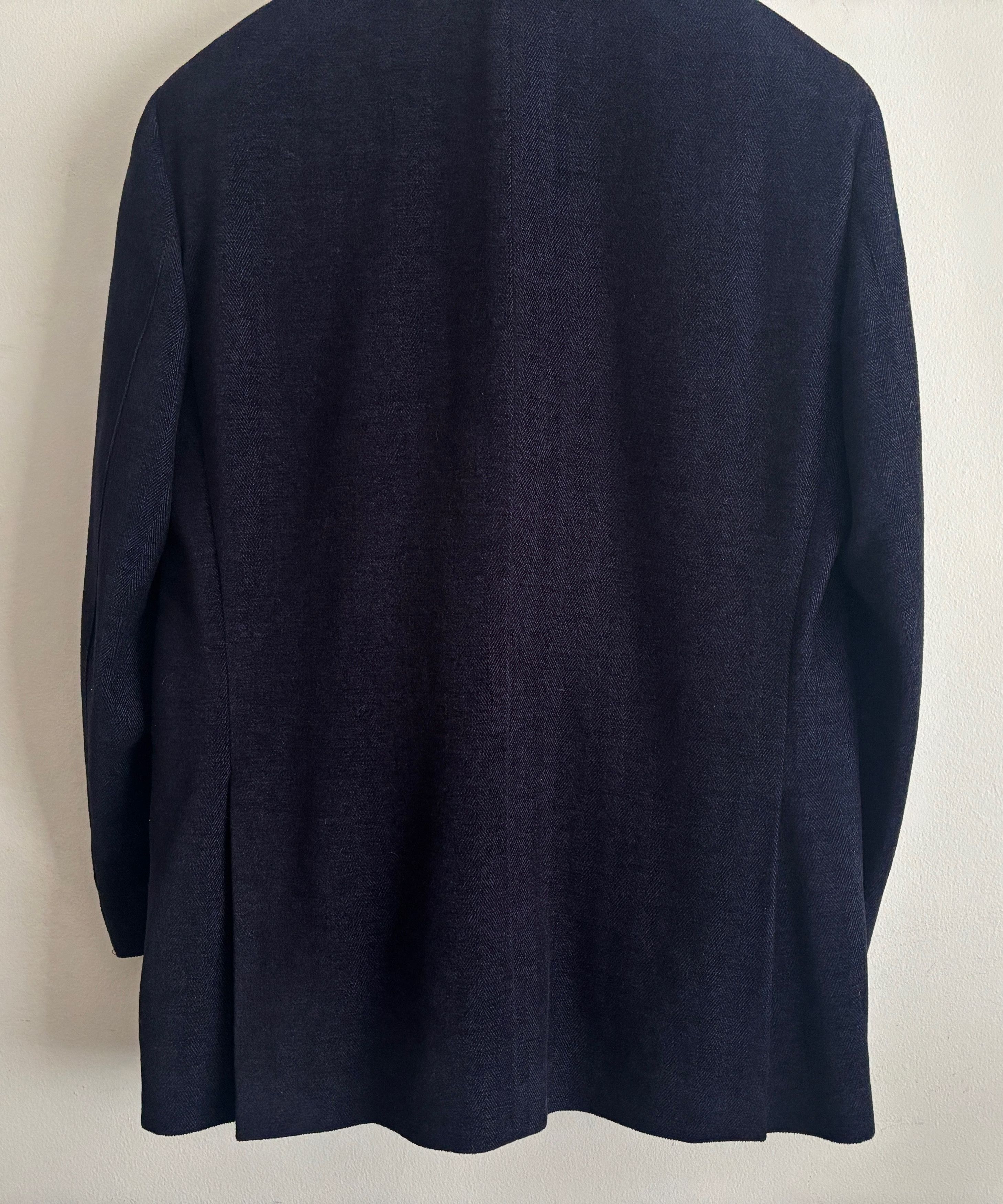 Pal Zileri $1400 Navy Herringbone Wool Hybrid Sport Coat/ Jacket - 44 Size 44R - 13 Thumbnail