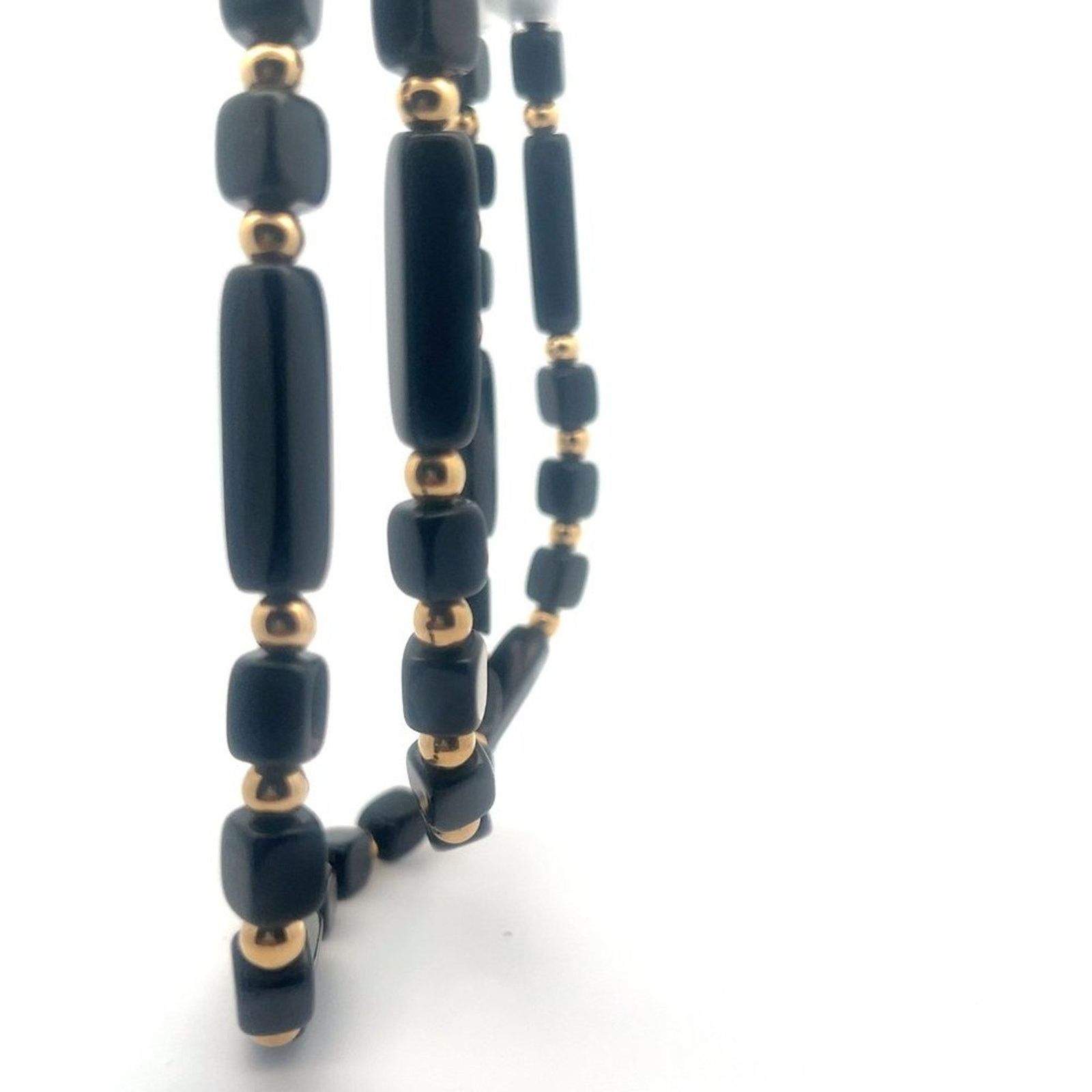 & Other Stories Vintage - Trifari - Black Goldtone Stunning 15 inch Necklace Size ONE SIZE - 4 Thumbnail
