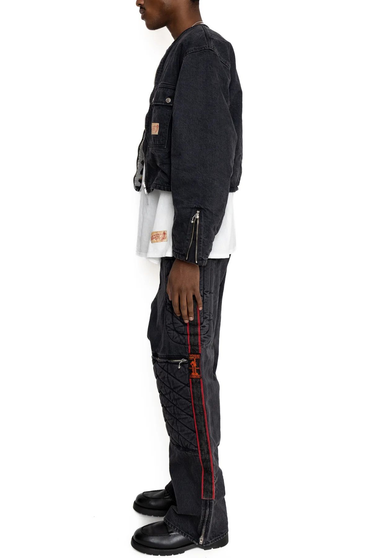 Kapital 14oz BLACK DENIM KOUNTRY MOTORCROSS PANTS "TODOTERRENO" Size US 32 / EU 48 - 11 Thumbnail