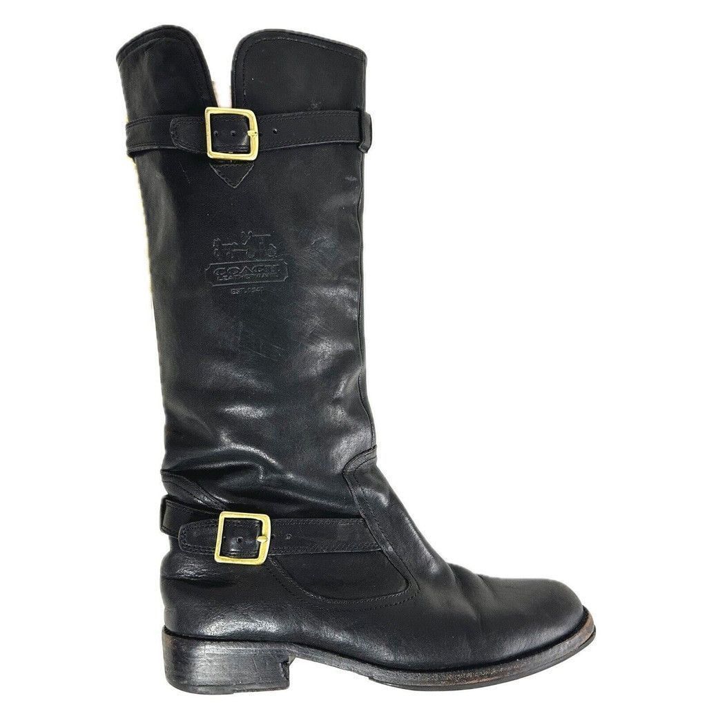 Coach Vintage Coach Whitney Black Leather Knee High Boots US 7.5B Size US 7.5 / IT 37.5 - 6 Thumbnail