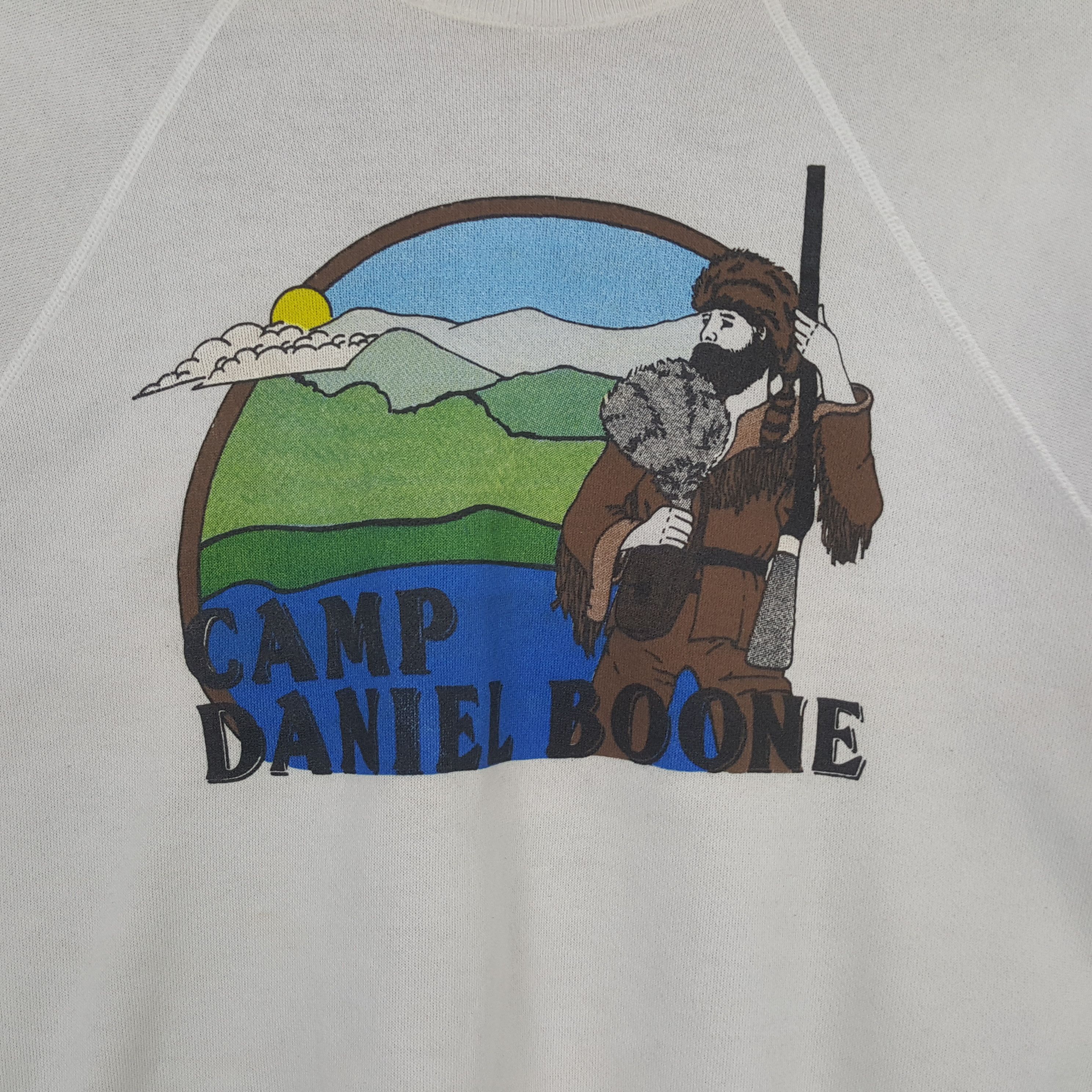 Hanes × Vintage Vintage CAMP DANIEL BOONE Streetwear Sweatshirt C286N13 Size US L / EU 52-54 / 3 - 2 Thumbnail