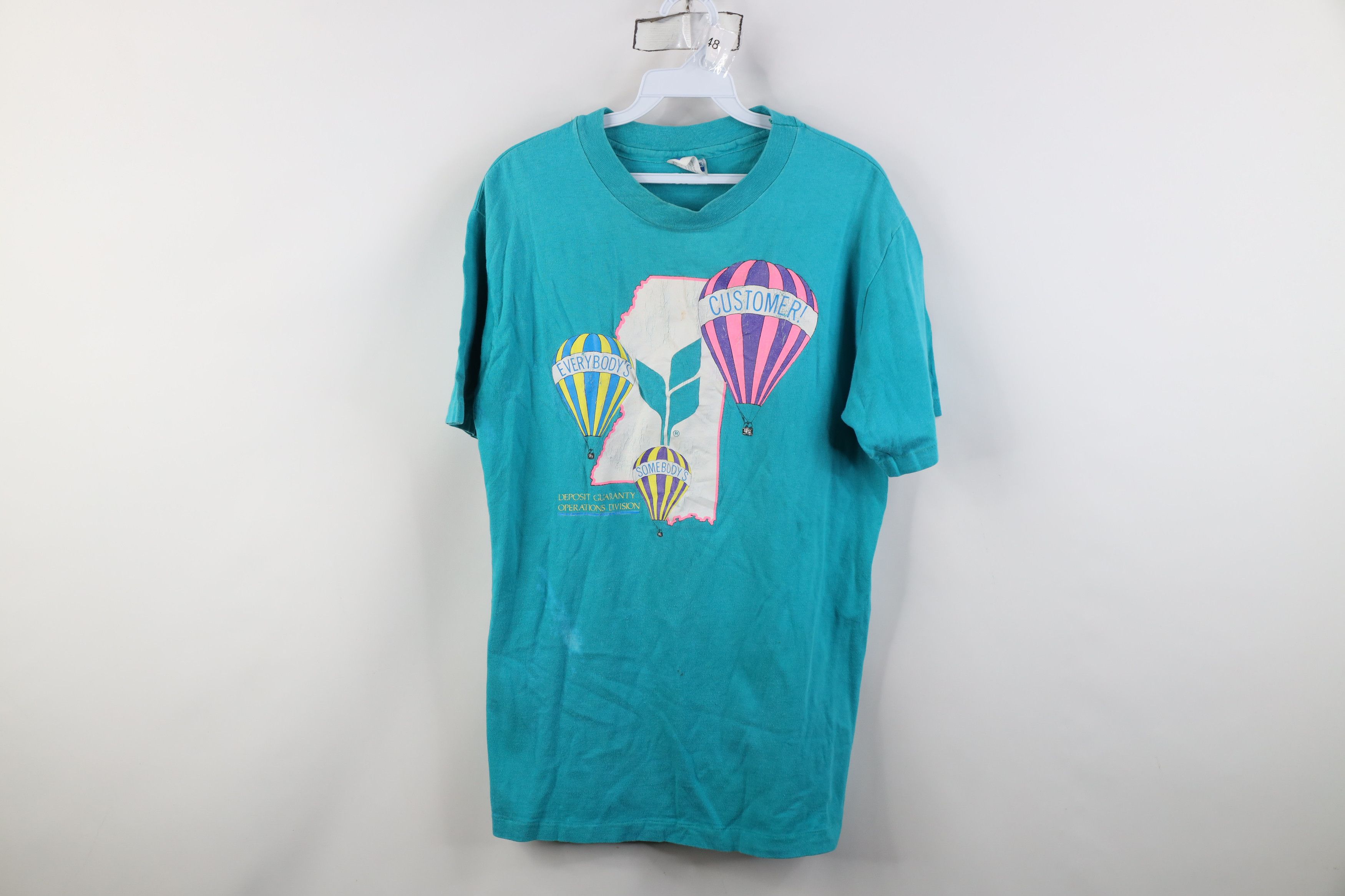 Vintage Vintage 80s 90s Streetwear Hot Air Balloon T-Shirt USA Size US L / EU 52-54 / 3 - 1 Thumbnail