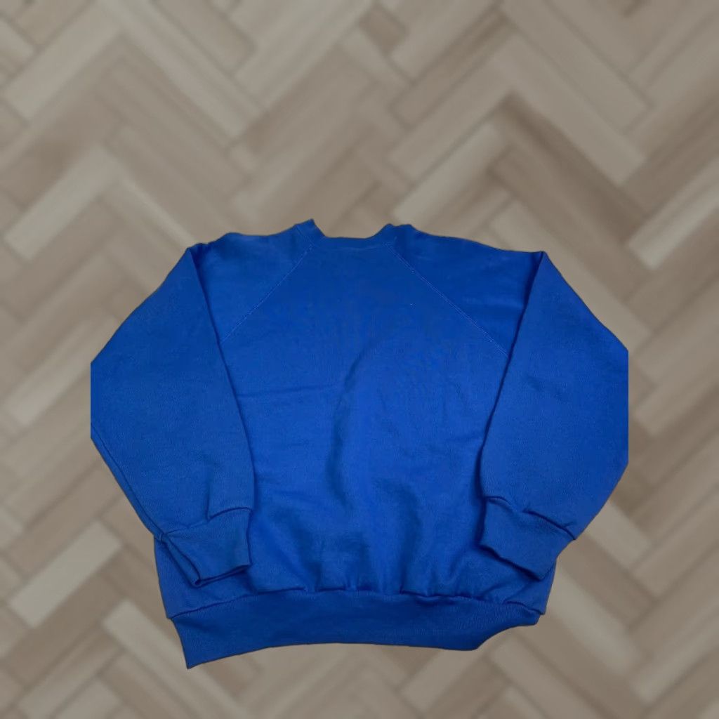 Tultex VINTAGE Tultex Crewneck Sweatshirt Men L Blue 80s Pullover Sweatshirt 12850 Size US L / EU 52-54 / 3 - 1 Thumbnail