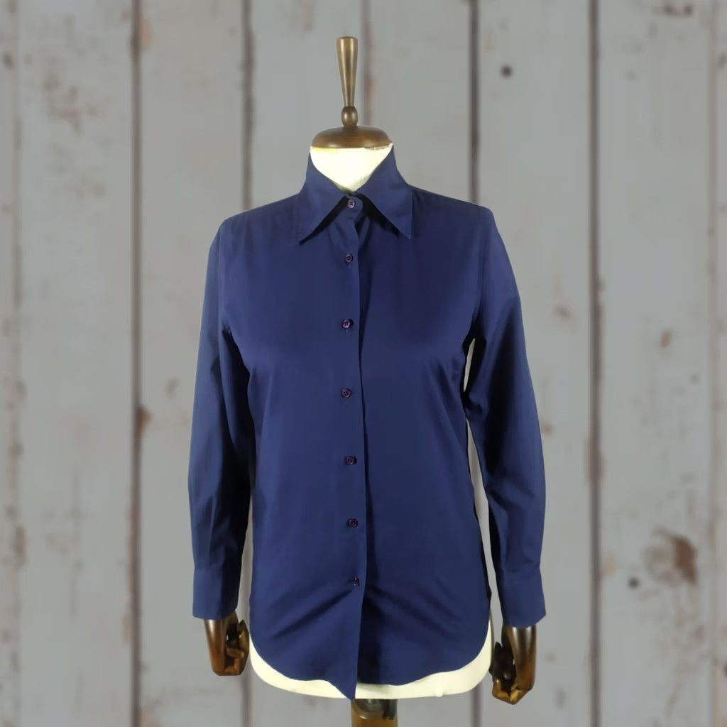 Suitsupply Suitsupply Shirt Size 36 100% Cotton Blue Button-Up Women's Size XS / US 0-2 / IT 36-38 - 1 Thumbnail