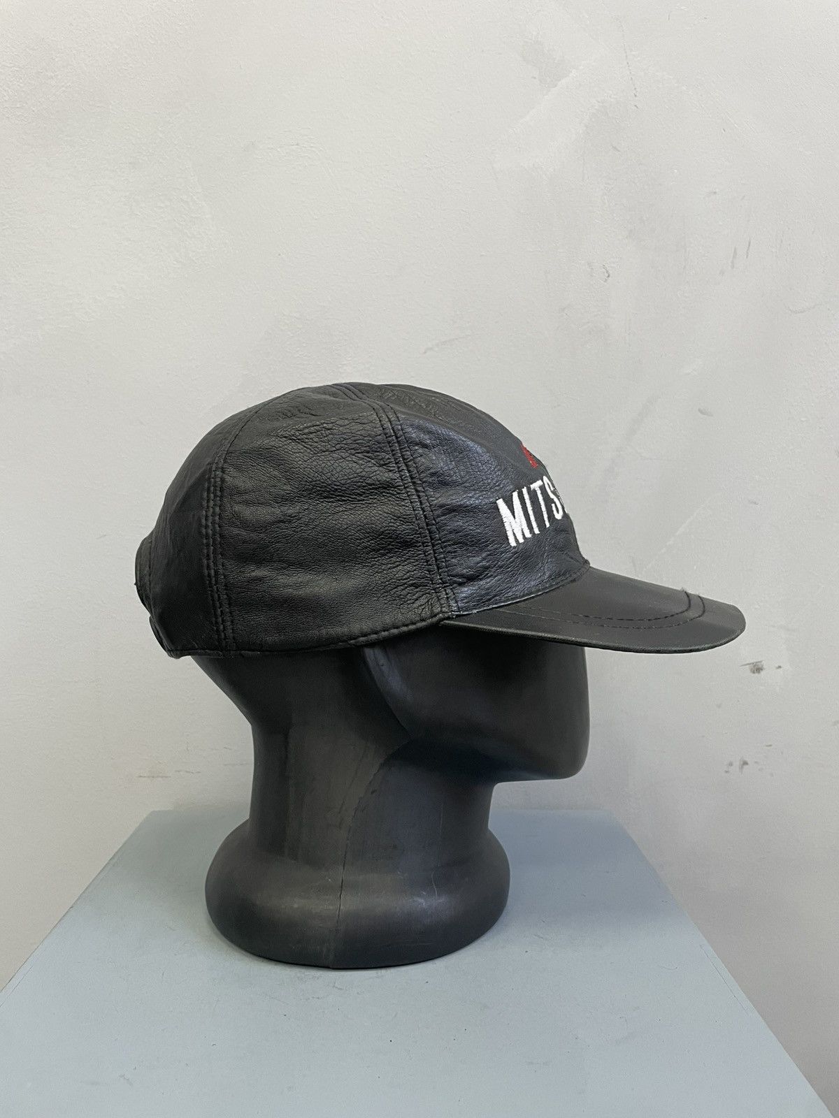 Tribal Streetwear Vintage retro MITsubishi trucker hat cap leather Size ONE SIZE - 3 Thumbnail