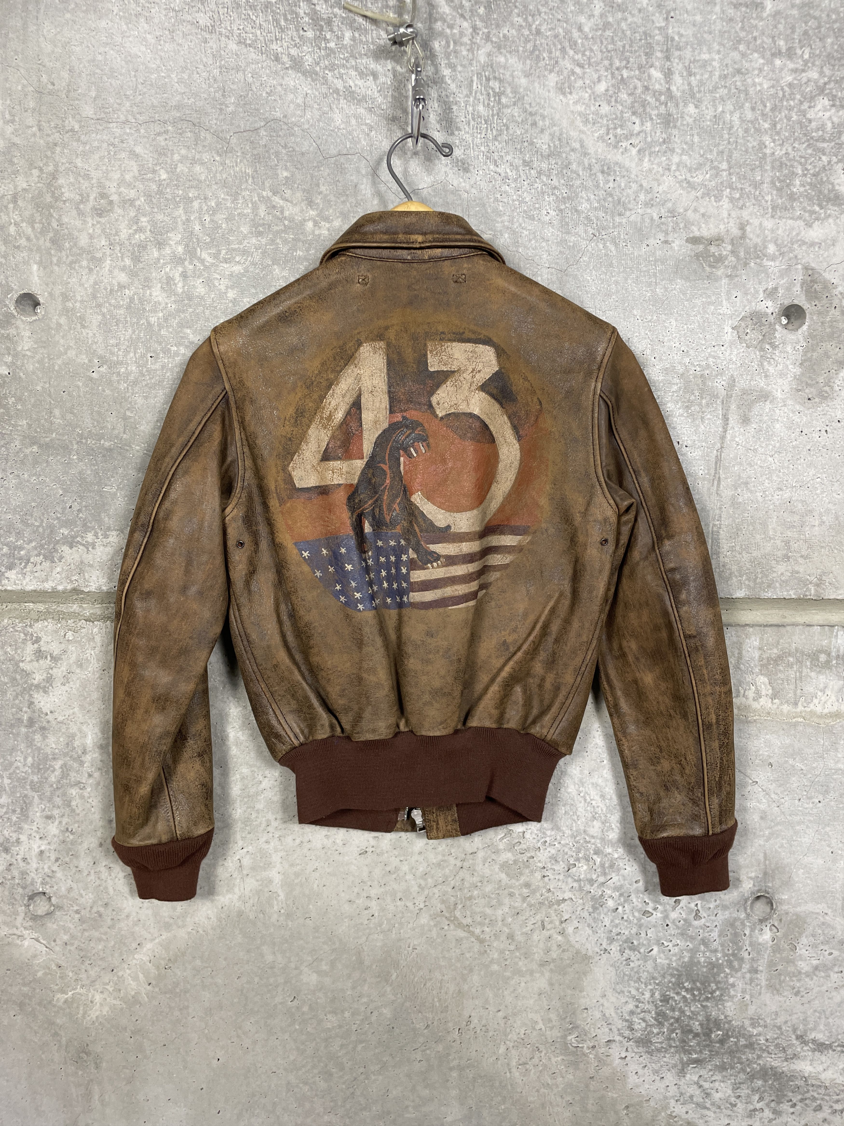 RRL Ralph Lauren $2400 RRL Ralph Lauren Campbell A-2 Leather Jacket double rl Size XS / US 0-2 / IT 36-38 - 5 Thumbnail