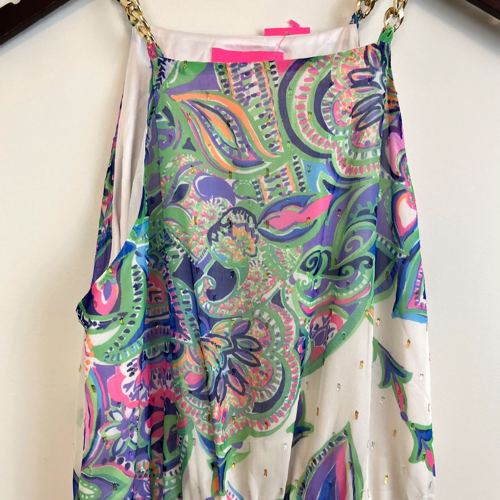 Lilly Pulitzer LILLY PULITZER Womens Maxi Dress Tiera Floral Best Kept Secret Multicolor Colorful No Belt M (Medium) Size M / US 6-8 / IT 42-44 - 5 Thumbnail