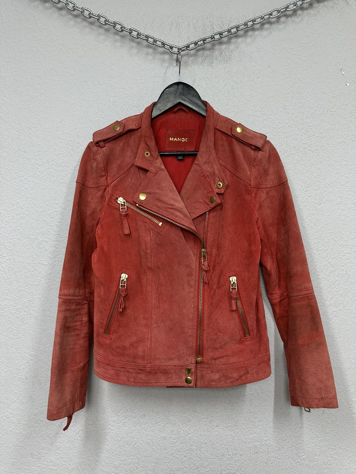 Just Cavalli Vintage Leather Suede Jacket Avantgarde Diesel Cropped Y2k Size M / US 6-8 / IT 42-44 - 2 Thumbnail