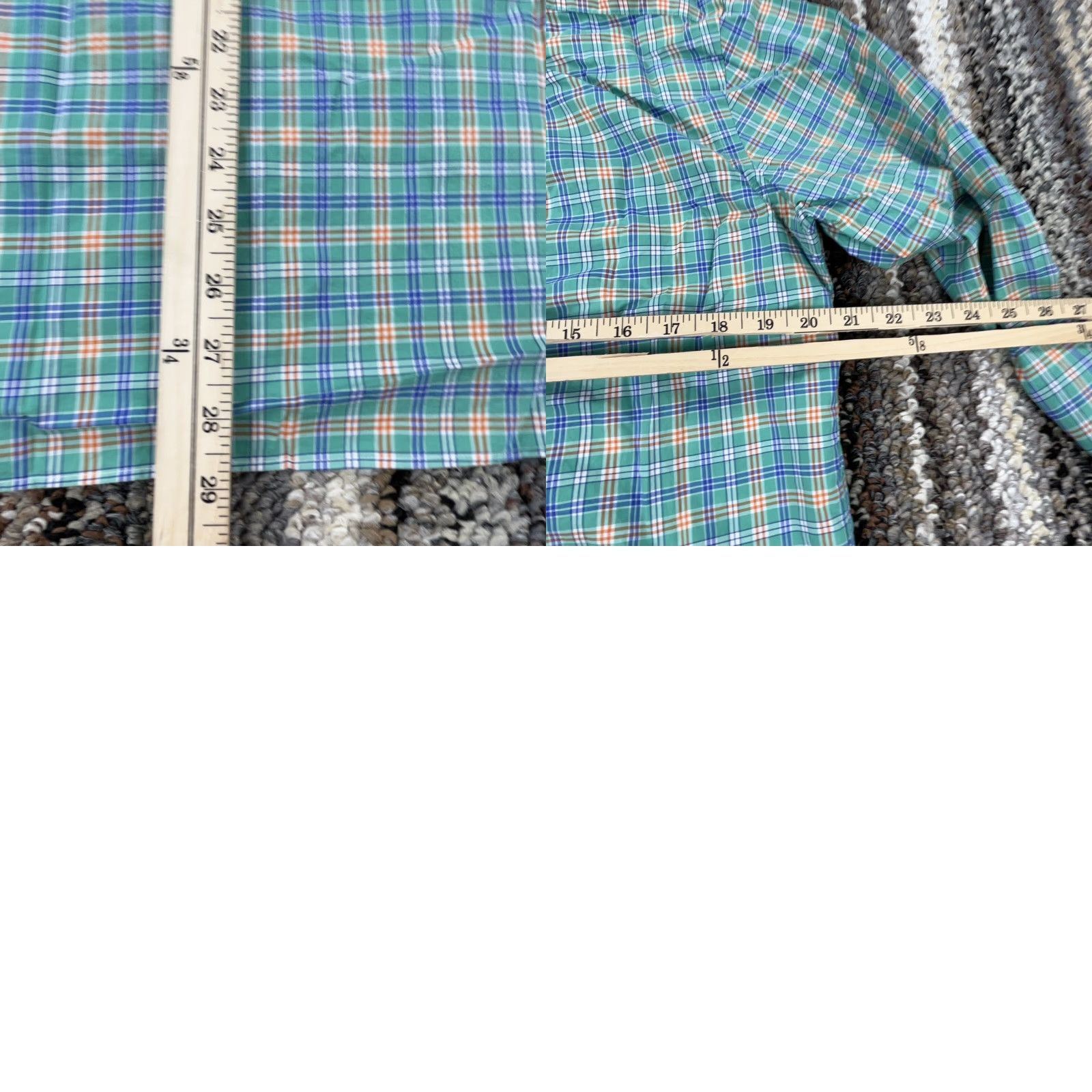 Ralph Lauren Ralph Lauren Shirt Men Medium Green Button-Up Plaid Cotton Teal Button-Down Casual Modern Classic Size US M / EU 48-50 / 2 - 8 Thumbnail