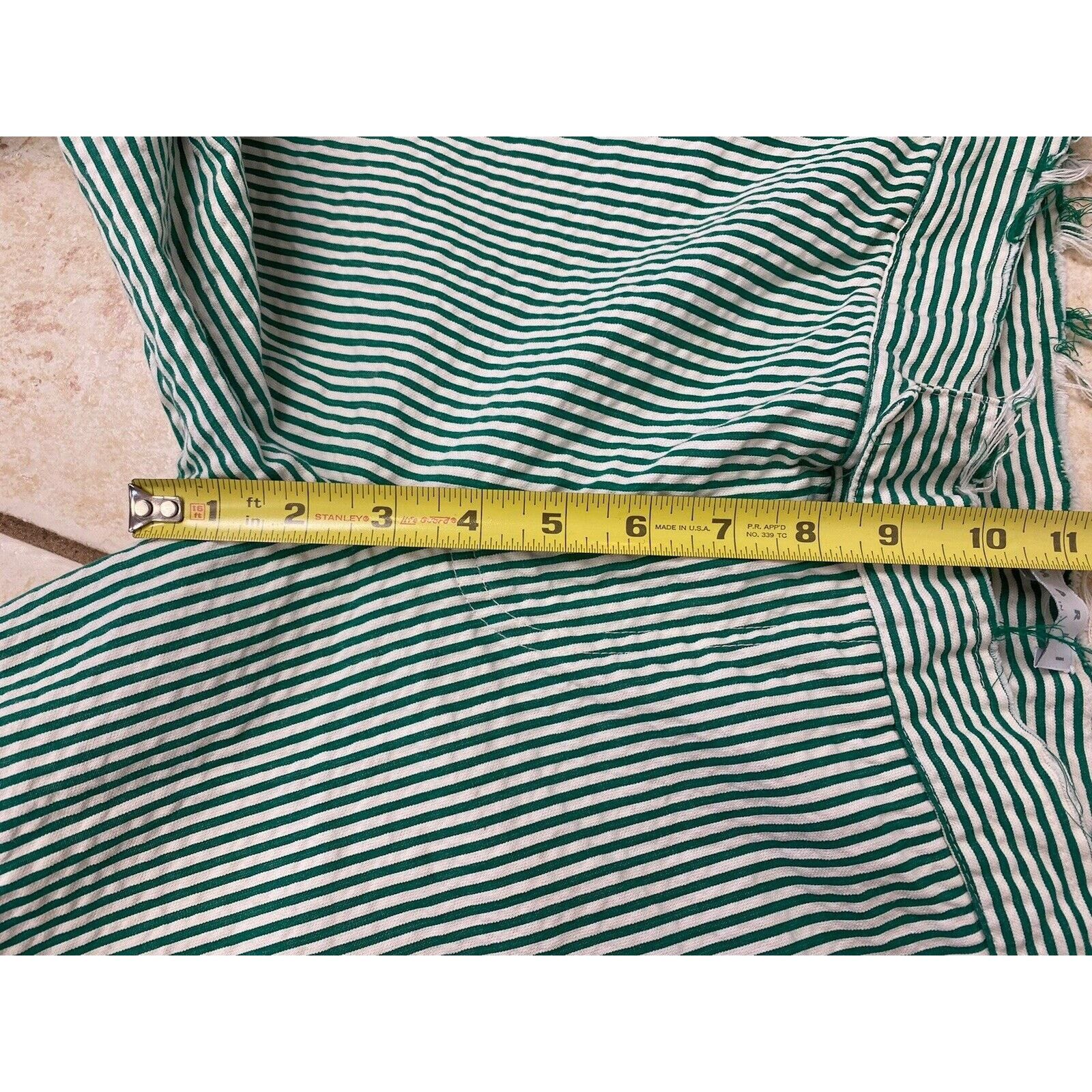 Marni Marni Green White Striped Wide-Leg Pants Size 40 IT Culottes Size 27" / US 4 / IT 40 - 9 Thumbnail