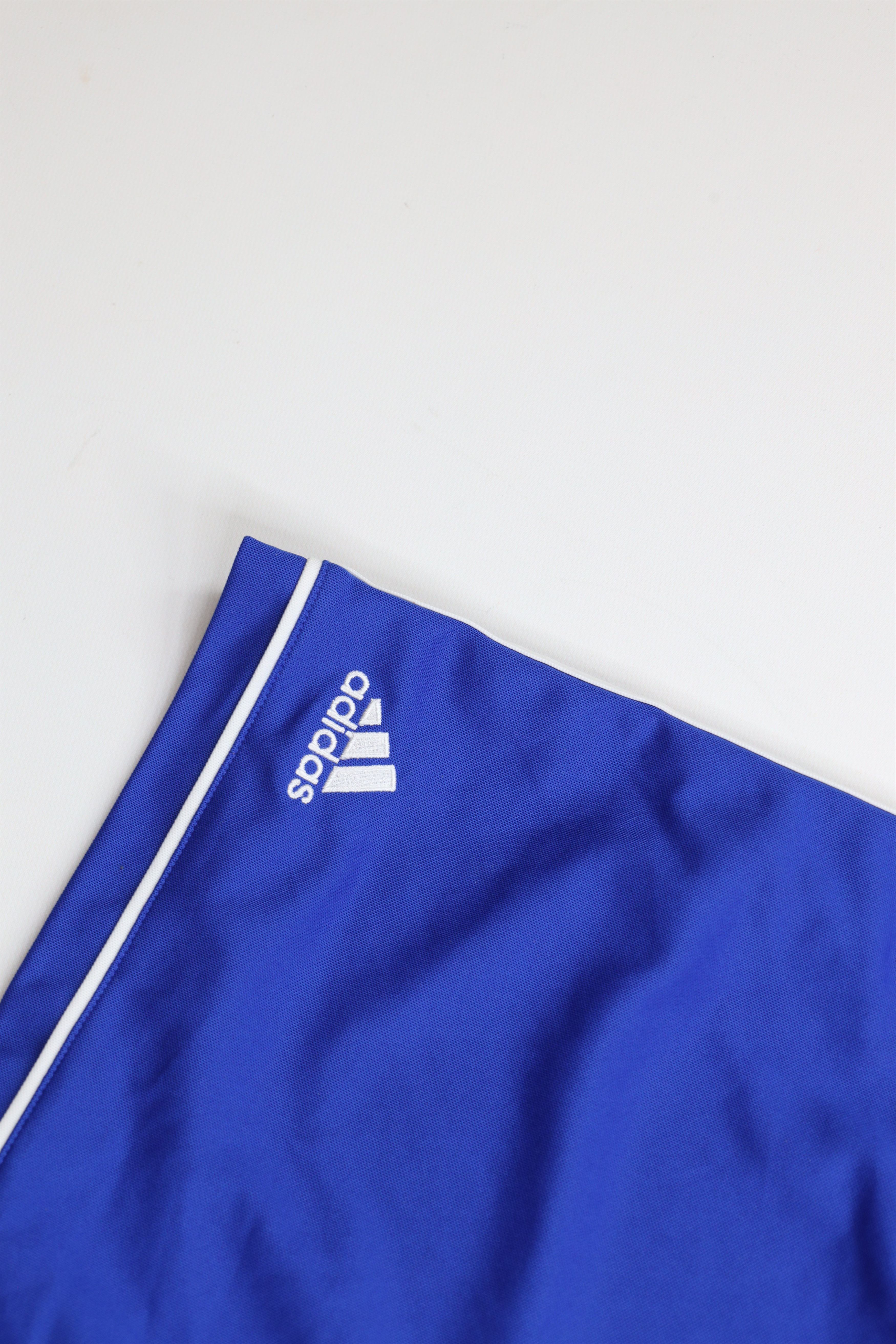 Adidas × Vintage Vintage Adidas Striped Running Soccer Shorts Royal Blue Size 34" / US 12 / IT 48 - 9 Thumbnail