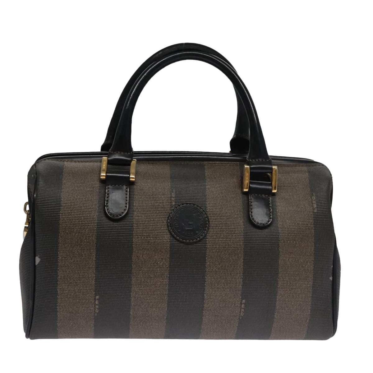 Fendi Pequin Brown Canvas Handbag (Pre-Owned) Size ONE SIZE - 1 Thumbnail