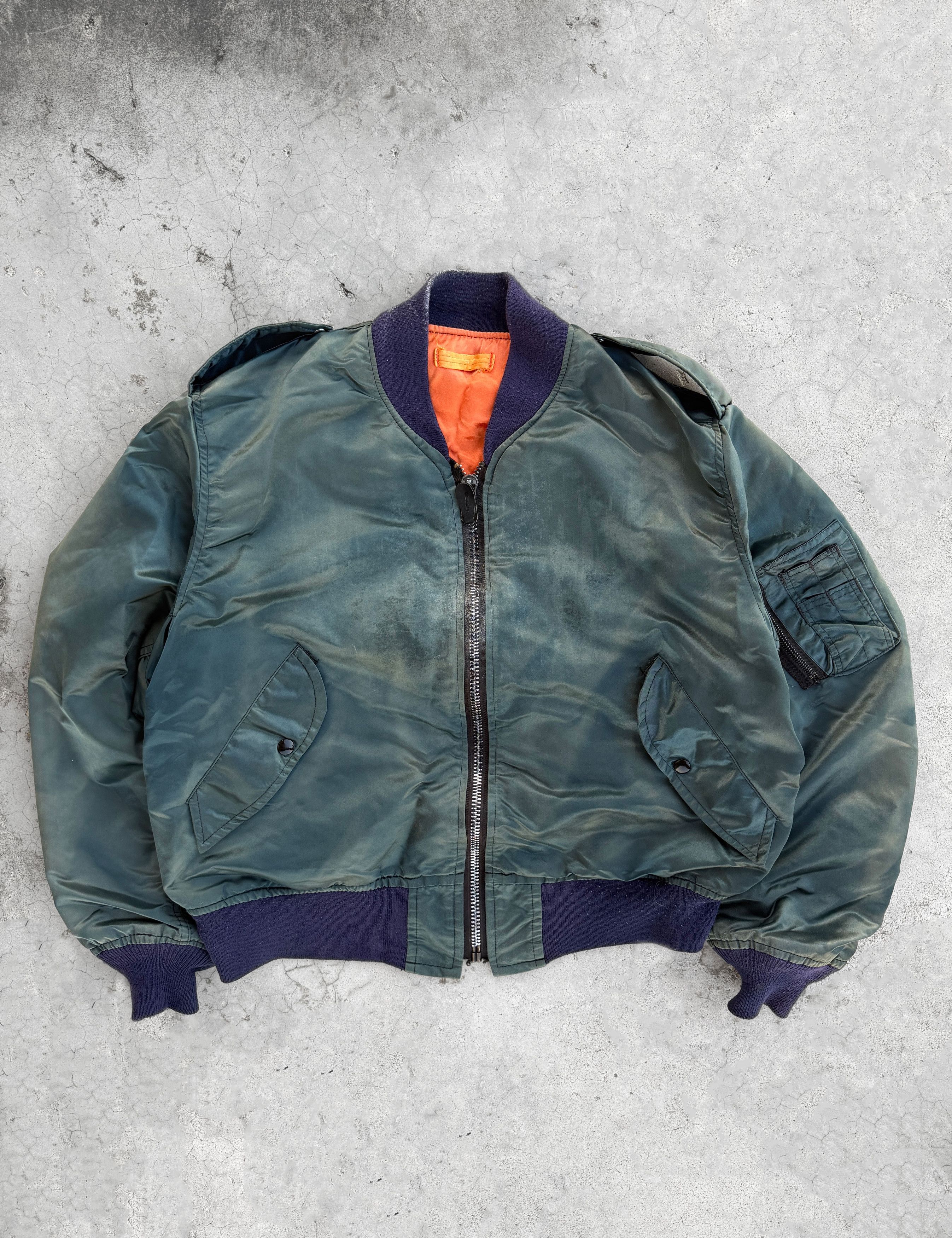 Alpha Industries Faded Vintage MA-1 Bomber Jacket Size US M / EU 48-50 / 2 - 10 Thumbnail