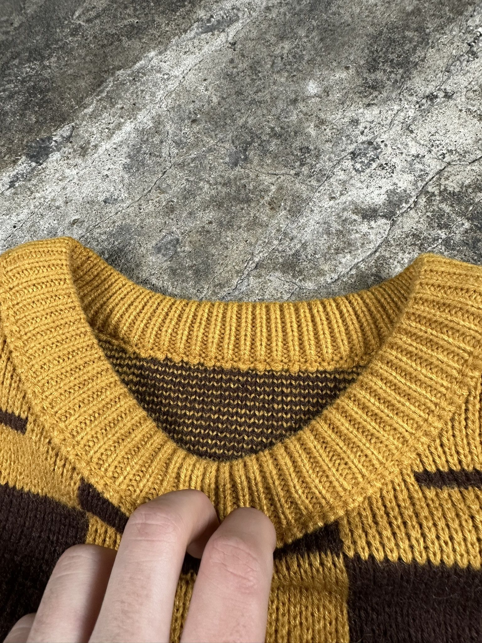 Acne Studios Acne Studios Face Checkboard Wool Knit Sweater Size US S / EU 44-46 / 1 - 4 Thumbnail