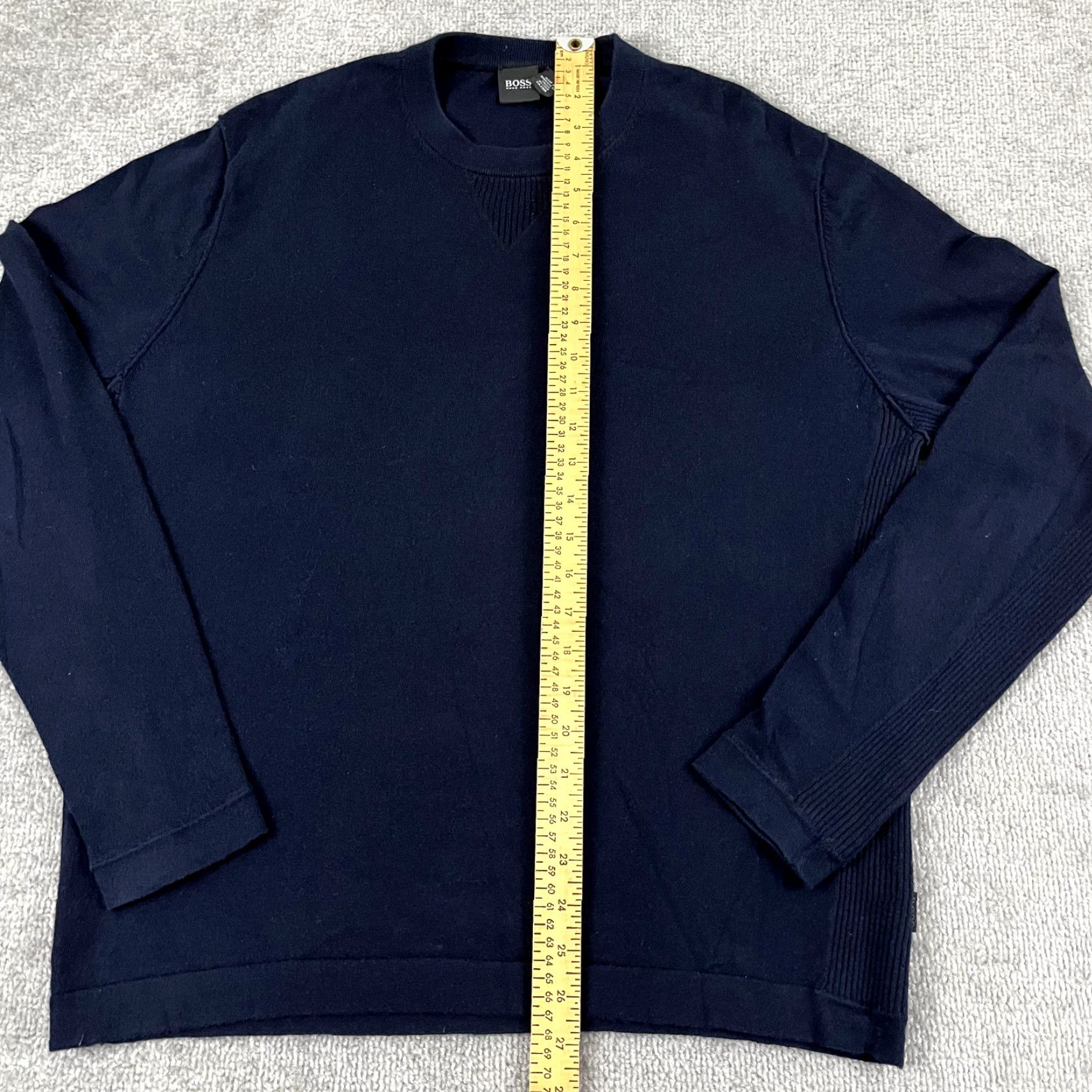 Hugo Boss HUGO BOSS Sweater Men Medium Navy Wool Cashmere Blend Lightweight Crew Neck Long Sleeve Pullover Knit Regular Fit Size US M / EU 48-50 / 2 - 4 Thumbnail