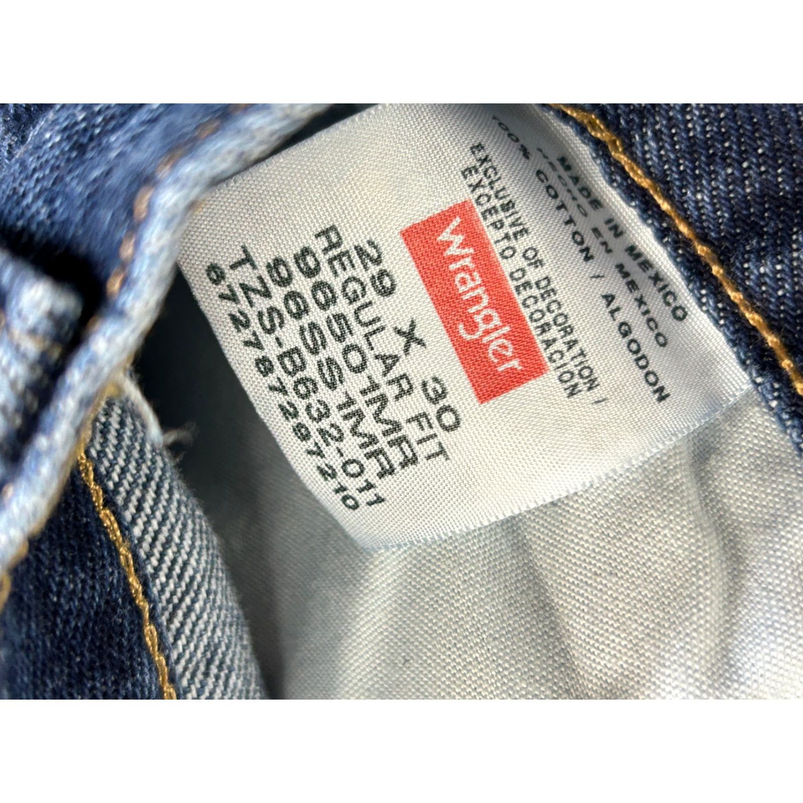 Wrangler VINTAGE Wrangler Jeans 29 x 30 Blue Denim Regular Fit 96501MR Work Cowboy Rodeo Size US 29 - 4 Thumbnail