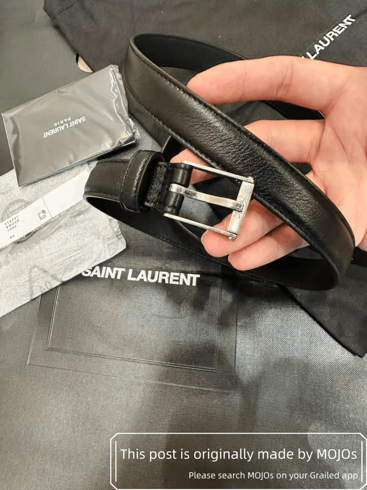 Saint Laurent Paris Sz 80 Saint Laurent Paris Thin Belt mojos731 Size ONE SIZE - 4 Thumbnail
