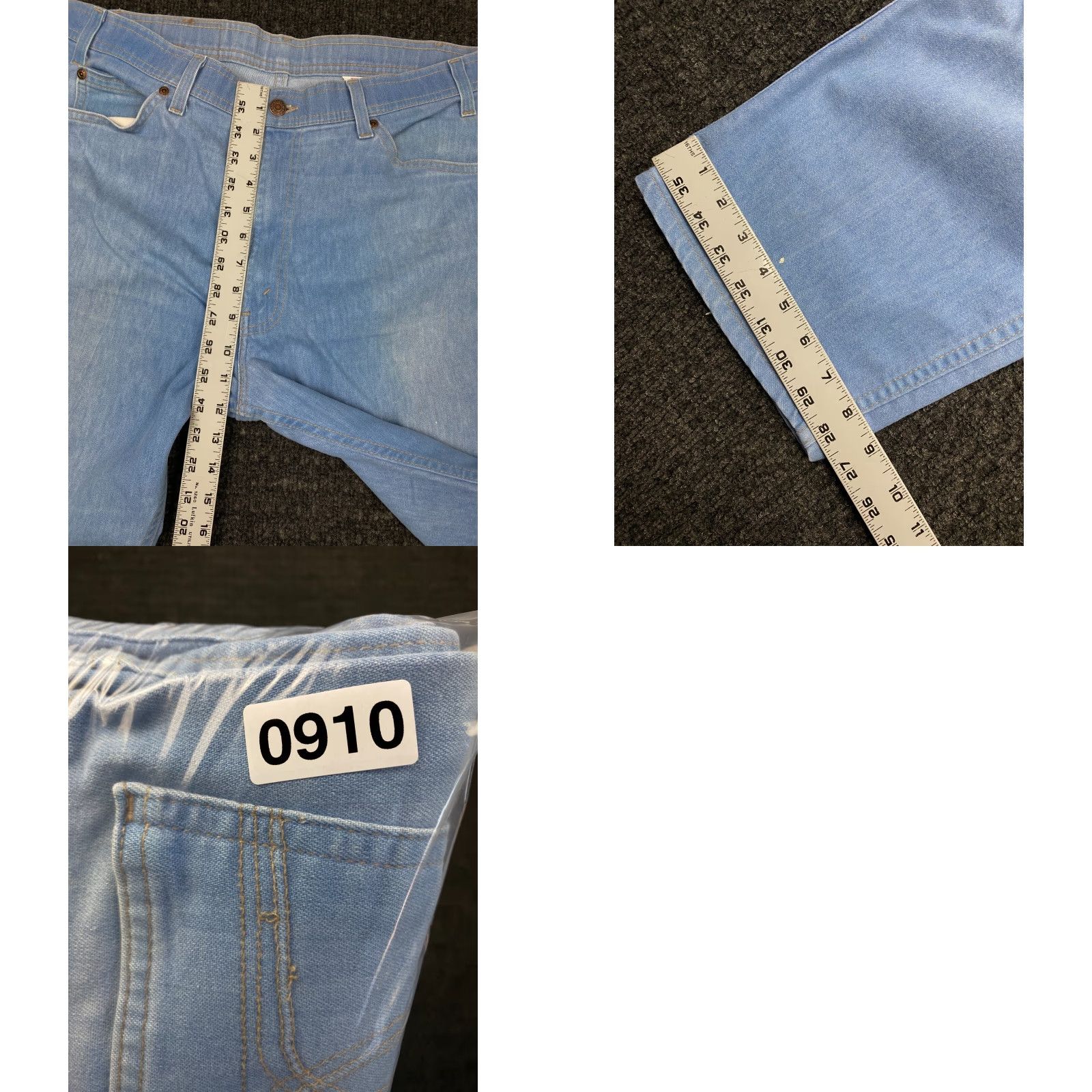 Levi's VINTAGE Levi’s Jeans Action Regular 38 x 29 Light Blue Cotton Blend USA Denim 5-Pocket Mens Jeans Size US 38 / EU 54 - 8 Thumbnail