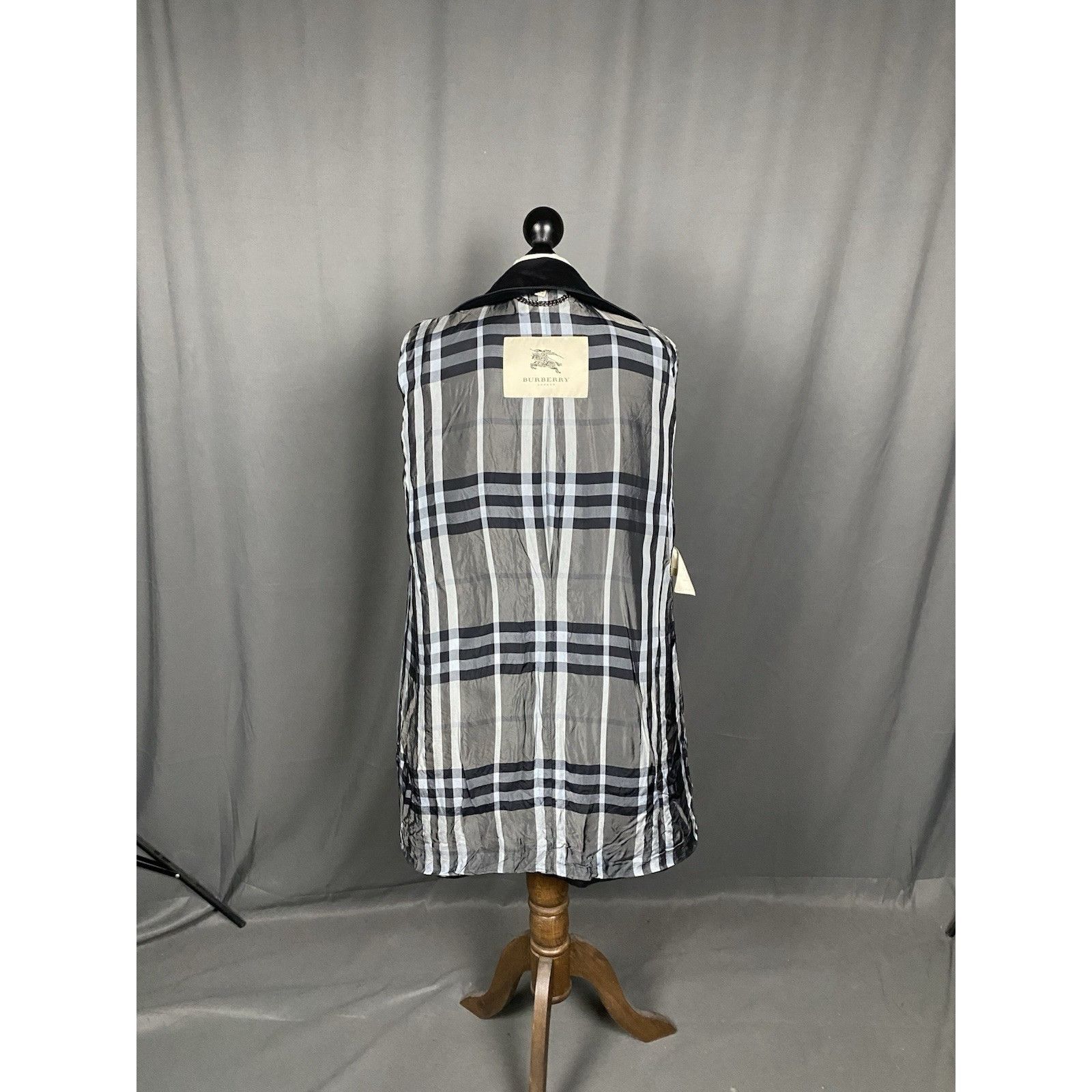 Burberry Burberry Nova Check Women's Black Trench Over Coat Size UK 1 Size XL / US 12-14 / IT 48-50 - 10 Thumbnail