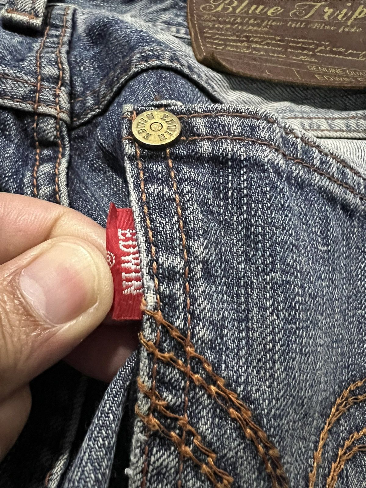 Edwin × If Six Was Nine × Seditionaries VINTAGE EDWIN 503 BLUE TRIP NICE FADED JEANS Size US 29 - 16 Thumbnail