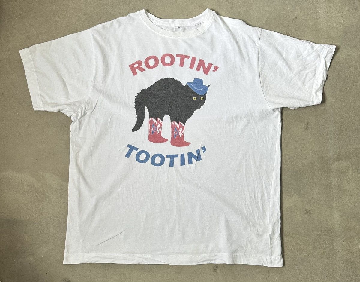 Vintage VINTAGE ROOTIN’ TOOTHIN’ COWBOY CAT HUMOR TEE Size US XL / EU 56 / 4 - 1 Thumbnail