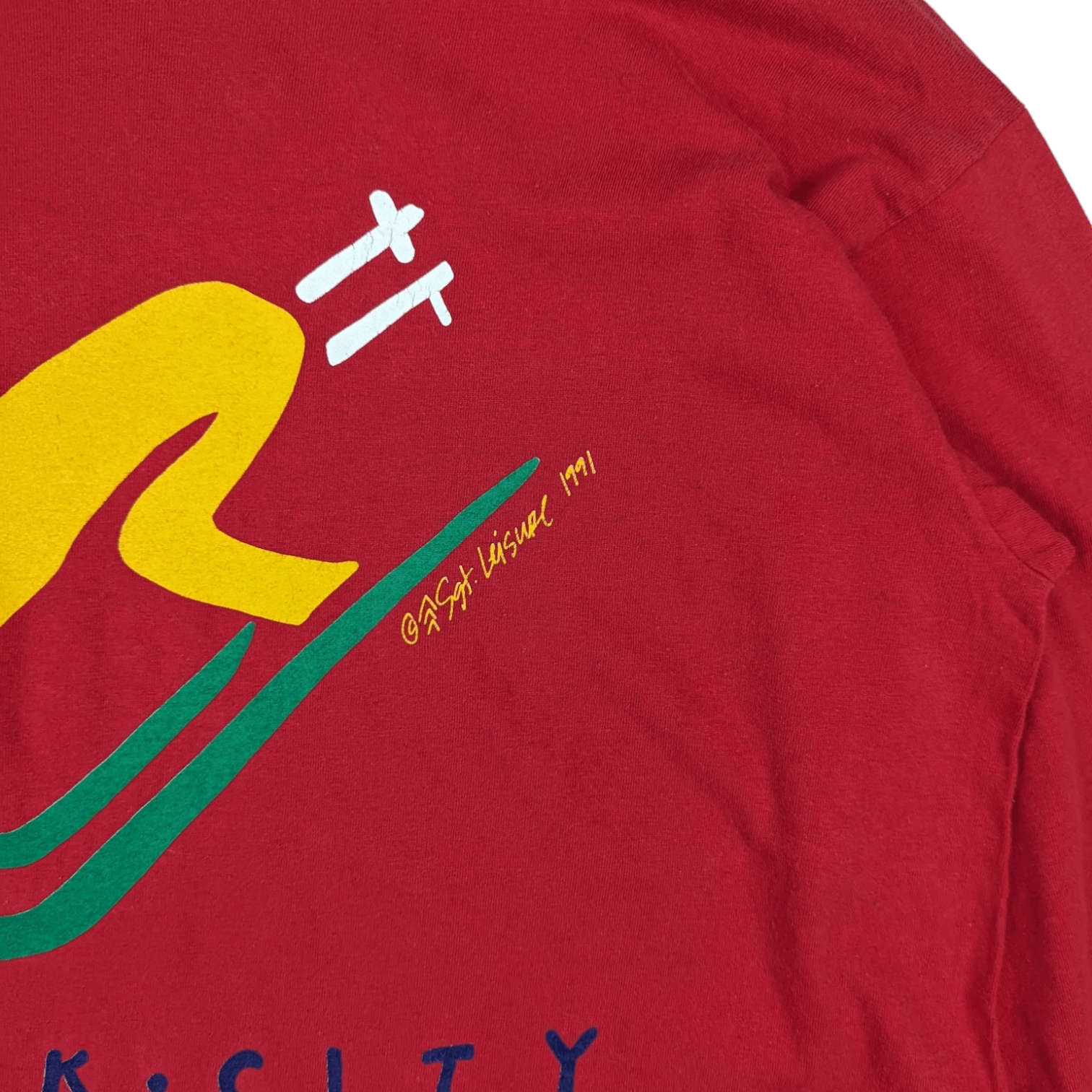 Vintage Vintage 1991 PARKCITY Skii Snowboard Long Sleeve T-Shirt Size US L / EU 52-54 / 3 - 6 Thumbnail
