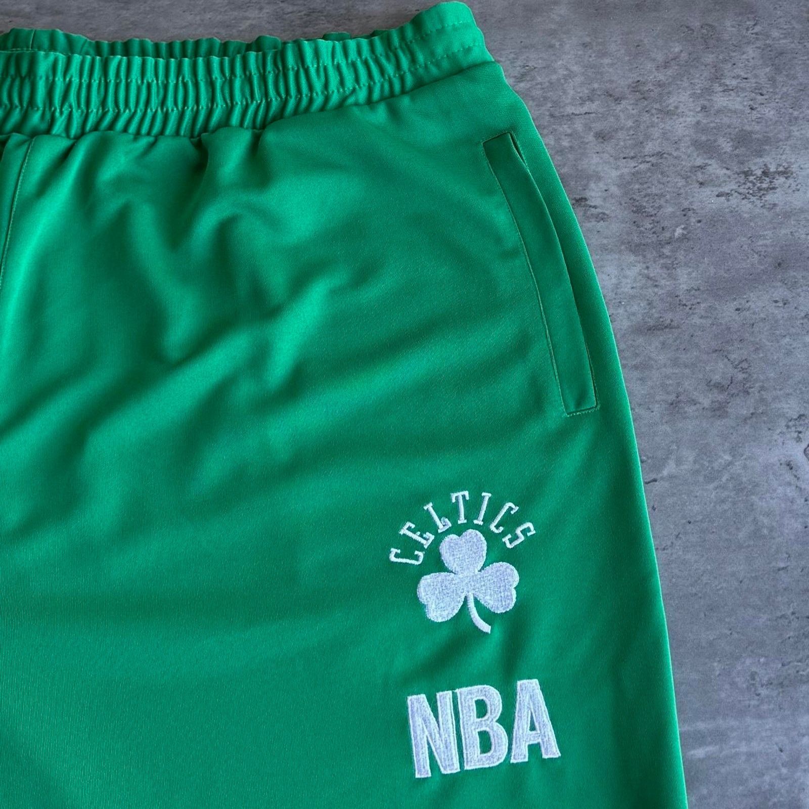 NBA × Vintage Boston Celtics NBA Embroidered Baggy Wide Leg Y2K Sweatpants Size US 42 / EU 58 - 4 Thumbnail