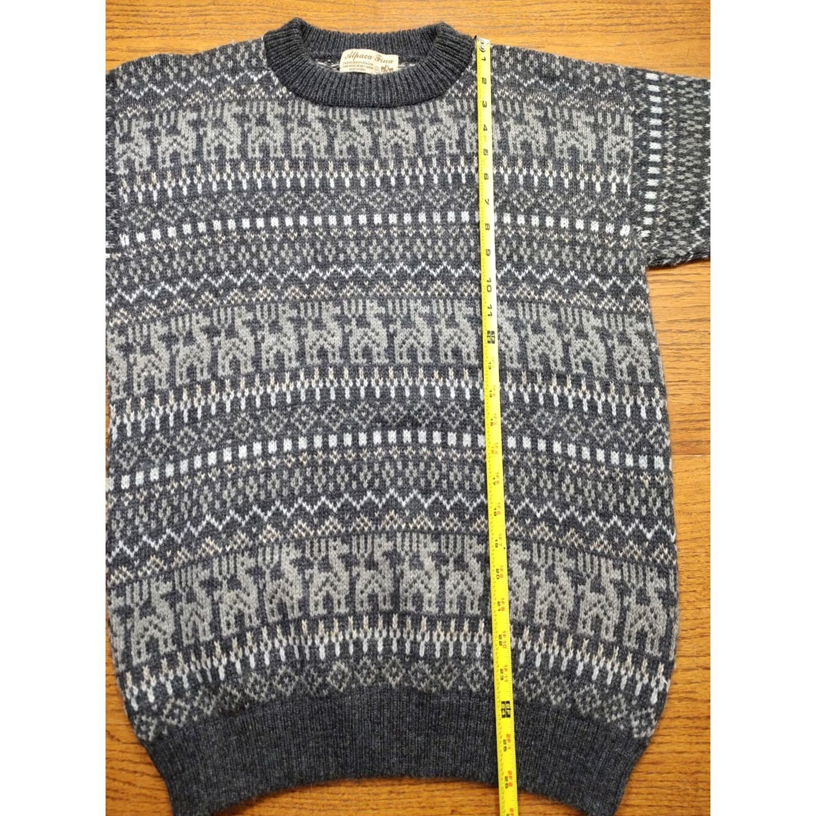Vintage VINTAGE Alpaca Wool Sweater Men Pullover Crew Neck Long Sleeve M Blue 80s 90s Knit Regular Size US M / EU 48-50 / 2 - 5 Thumbnail
