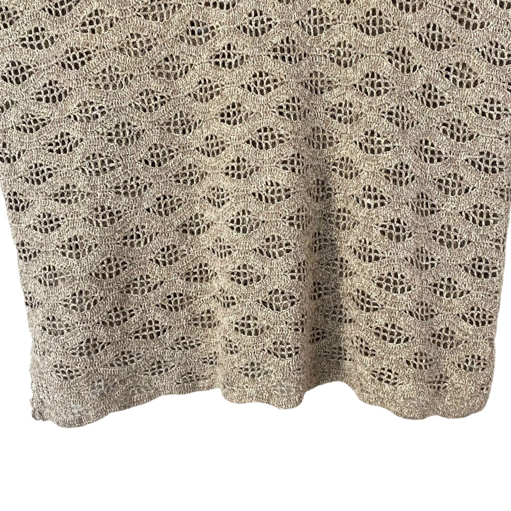 Vintage VINTAGE Kathryn Deene Crochet Knit Sweater Women’s Plus Size 22 Tan Pullover Breathable Casual Size 3XL / US 20-22 - 6 Thumbnail
