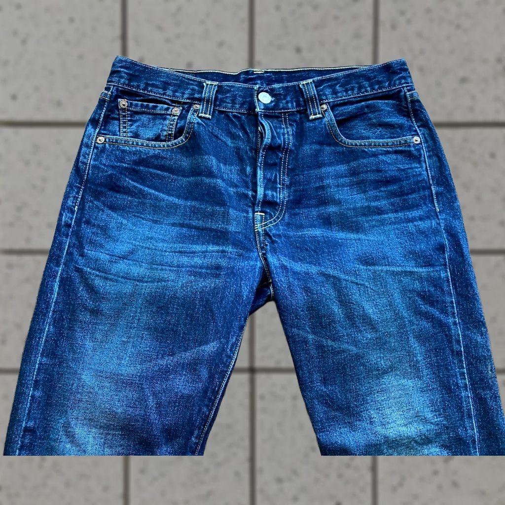 Levi's VINTAGE Levi's 501 Jeans Mens Regular 30x30 Blue Denim Raw Hem Whiskers USA Straight 501 Model Mens Size US 30 / EU 46 - 1 Thumbnail