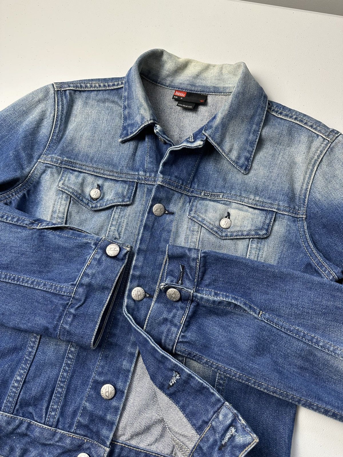 Diesel Vintage Y2k Diesel Denim Jacket Womens Size M / US 6-8 / IT 42-44 - 7 Thumbnail