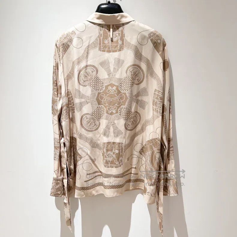 Hermes Hermes Silk print shirt Size S / US 4 / IT 40 - 2 Thumbnail