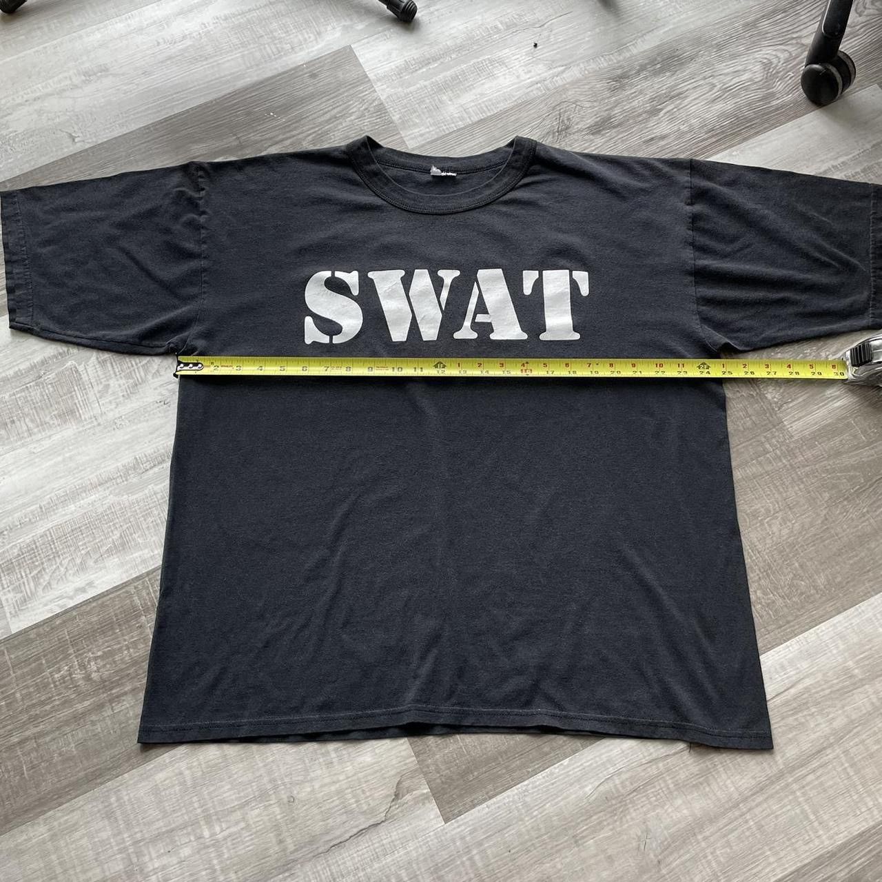 Vintage Vintage 90s SWAT Sun Faded T-Shirt Size US XL / EU 56 / 4 - 7 Thumbnail