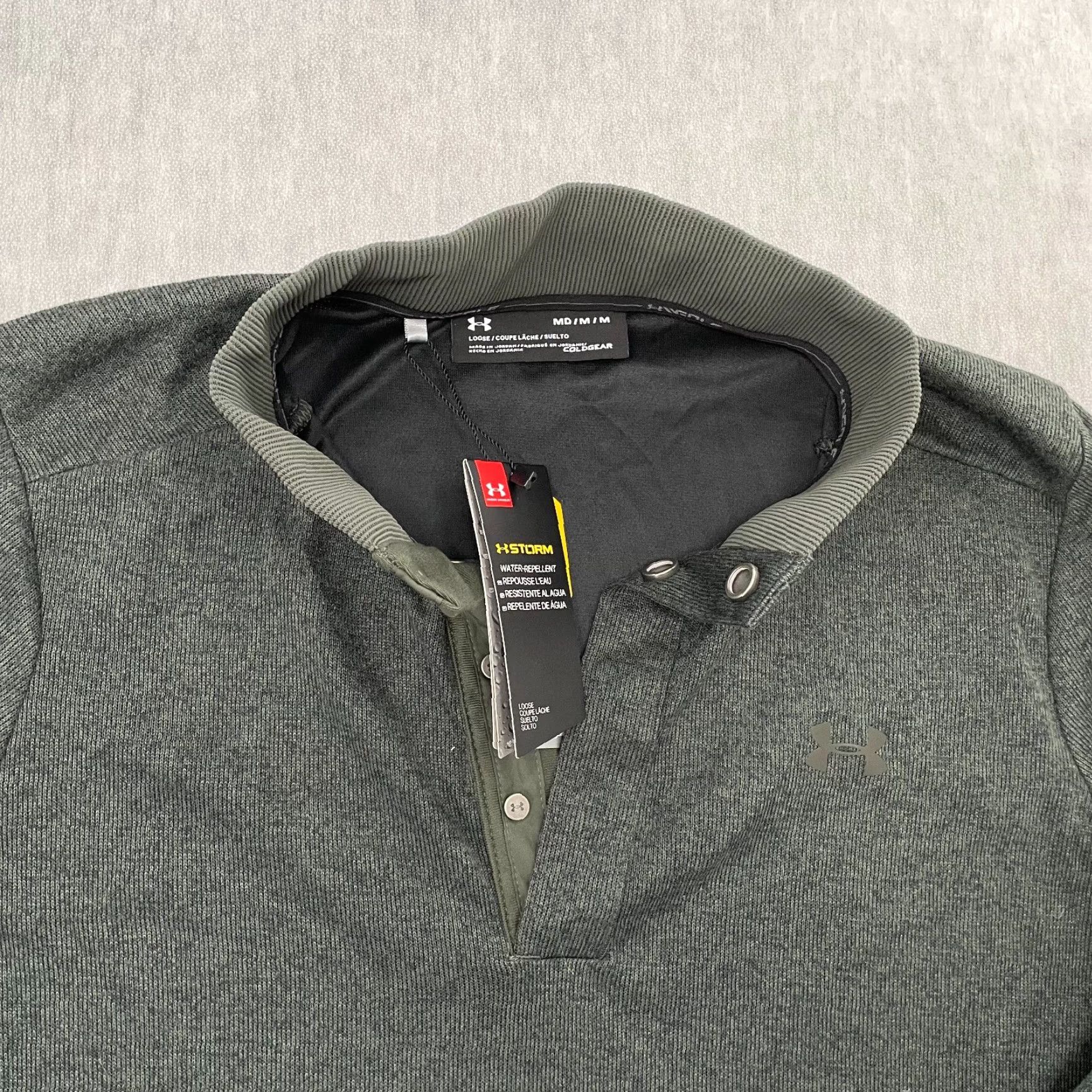 Under Armour Under Armour Sweater Green Pullover Medium Adult Mens NEW Storm Golf Mock Button Long Sleeve Clothing Under Armour Sweater Green Pullover Mens NEW Size US M / EU 48-50 / 2 - 3 Thumbnail