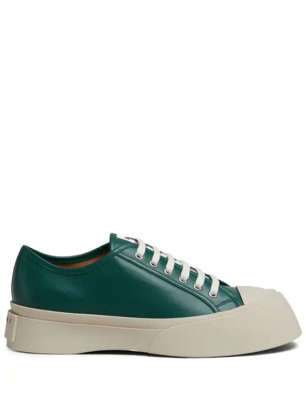 Marni o1w1db11125 Pablo Lace Up Leather Sneakers in Green Size US 9 / EU 42 - 2 Thumbnail