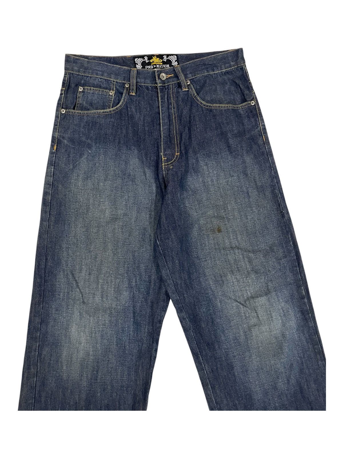 Eminem × JNCO × Rap Tees Y2K PNB Nation Embroidery Eminem Super Baggy Rapper Jeans Size US 32 / EU 48 - 6 Thumbnail